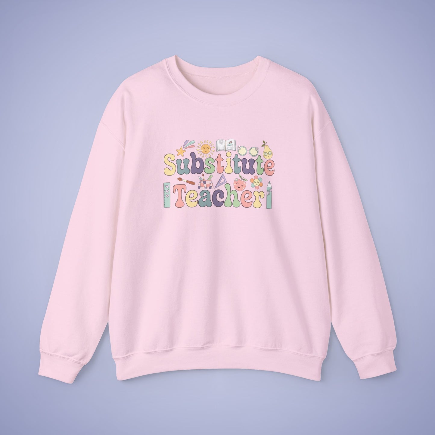 Substitute Teacher Crewneck Sweatshirt Retro Unisex Back to School