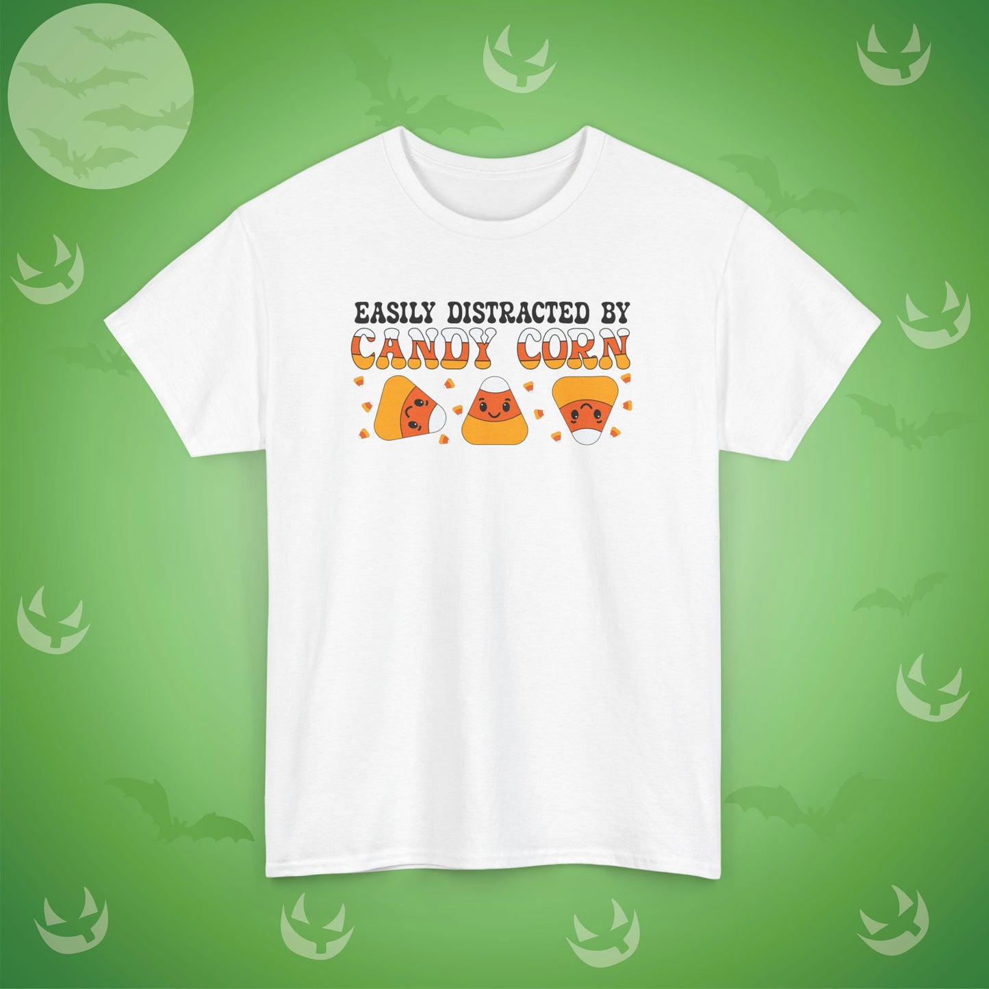 Easily Distracted By Candy Corn Black Halloween Candy Unisex T Shirt