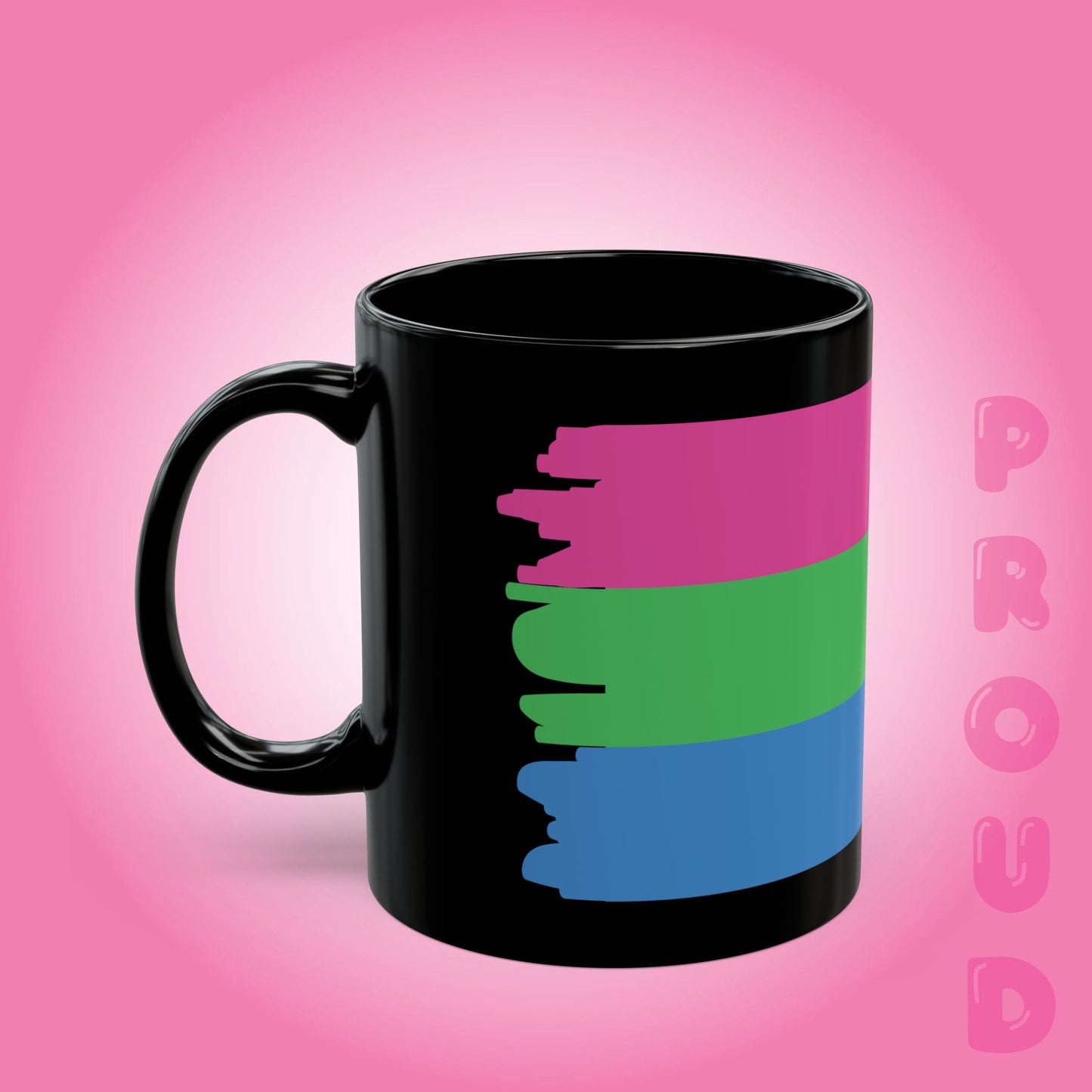 Polysexual Pride Month LGBTQ Black 11oz or 15oz Coffee Mug
