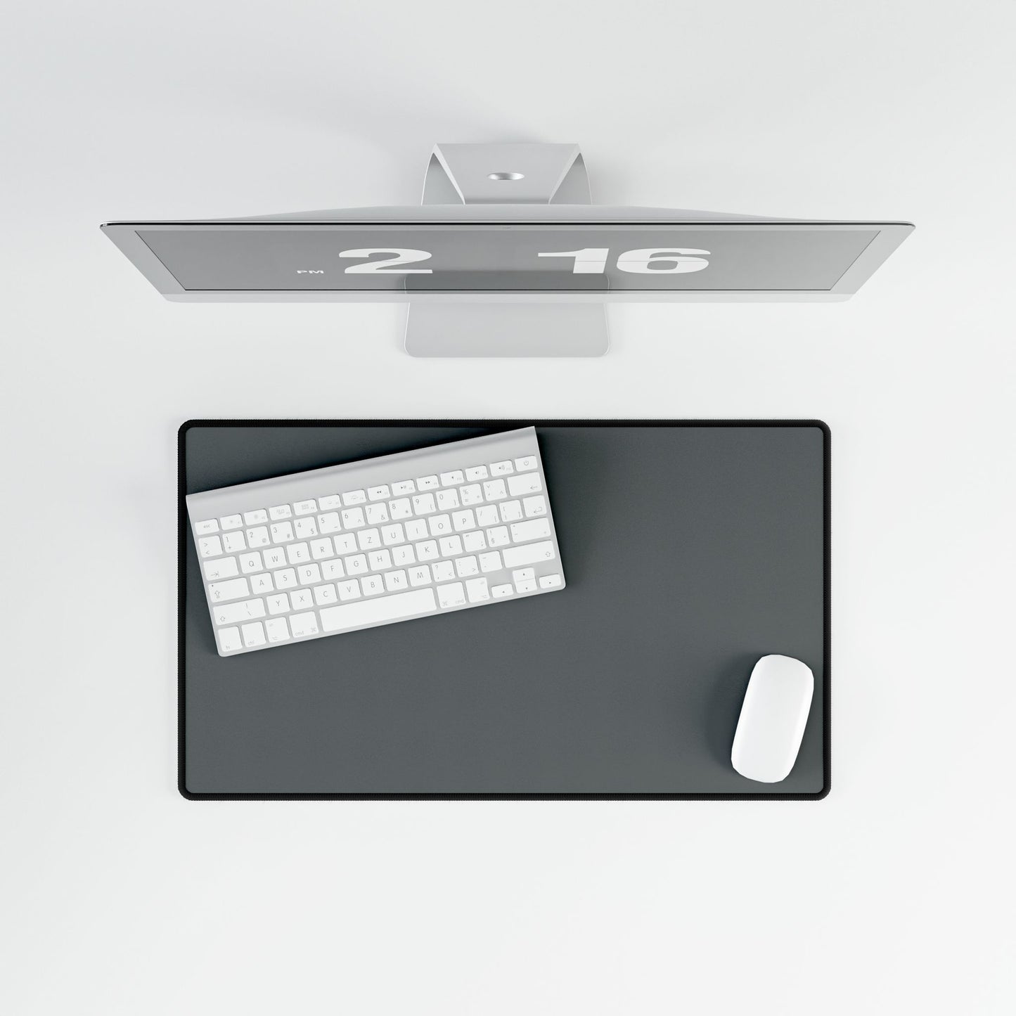 Dark Grey Desk Mat Minimalist Office Teacher Decor Gift Medium & Large