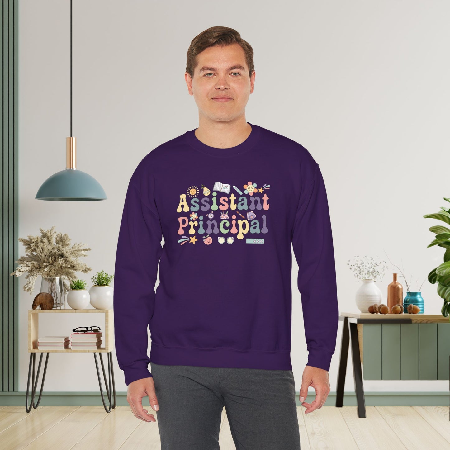 Assistant Principal Teacher Crewneck Sweatshirt Retro Unisex Back to School