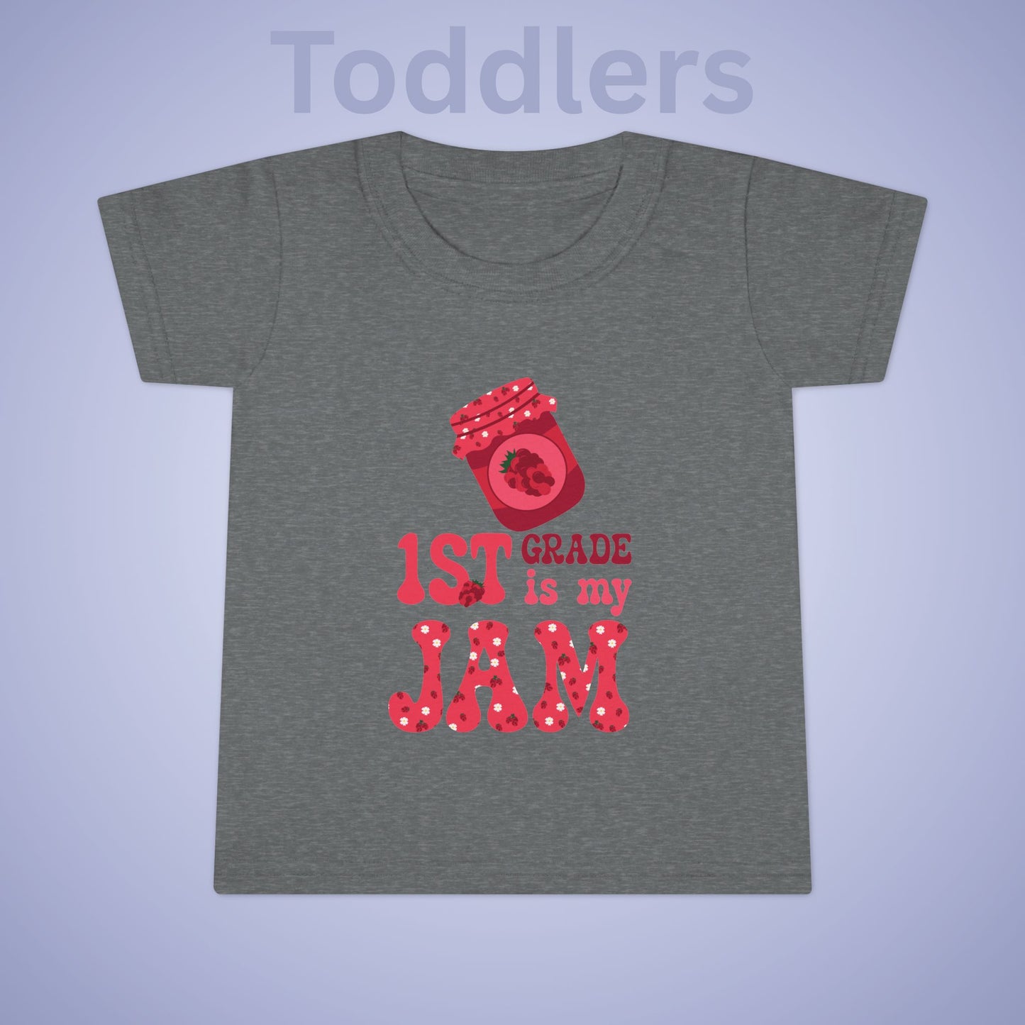 First Grade is my Jam Raspberry Kids Cotton T Shirt Back To School Toddler