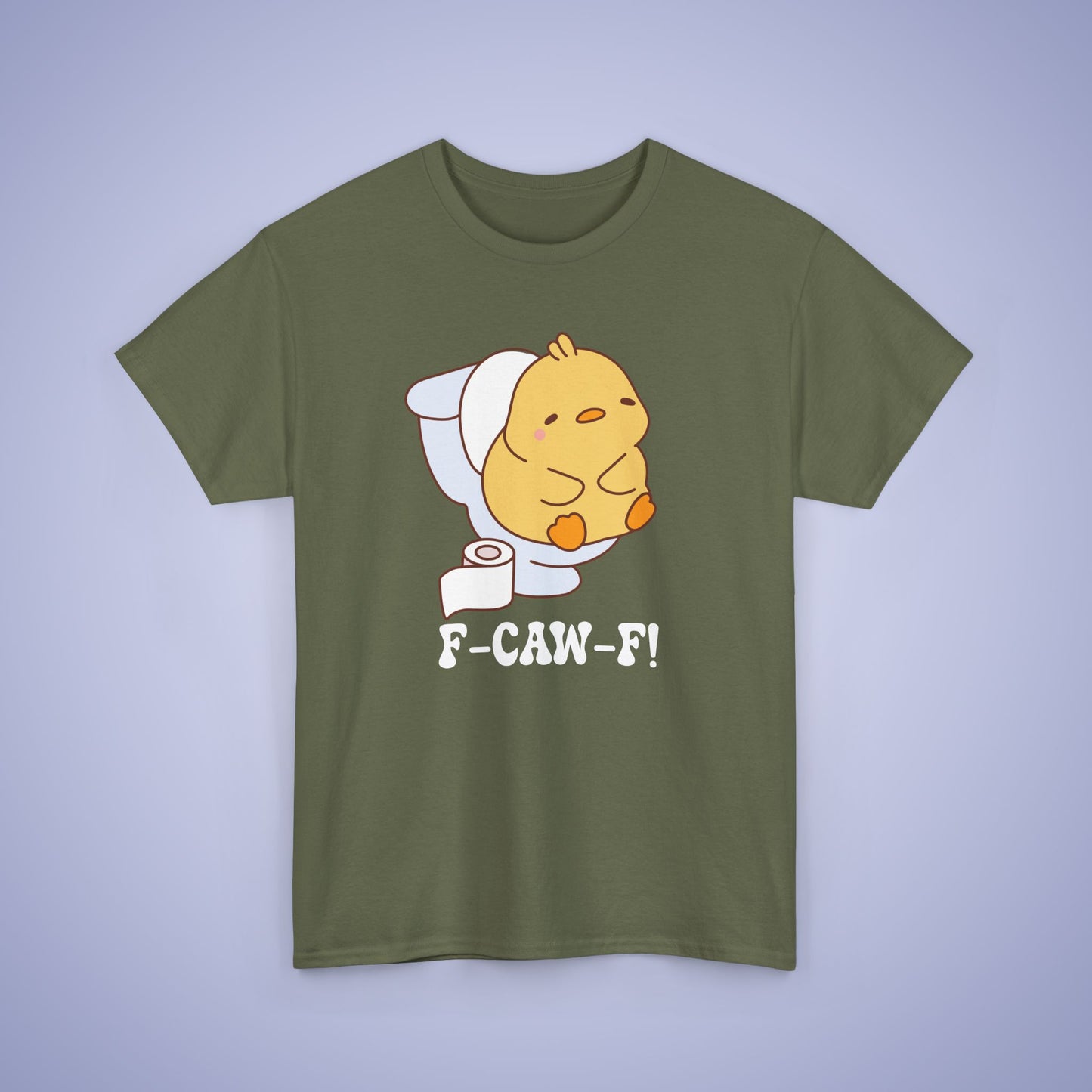 Toilet Interruption F CAW F White Cute Funny Chick Unisex Chicken T Shirt