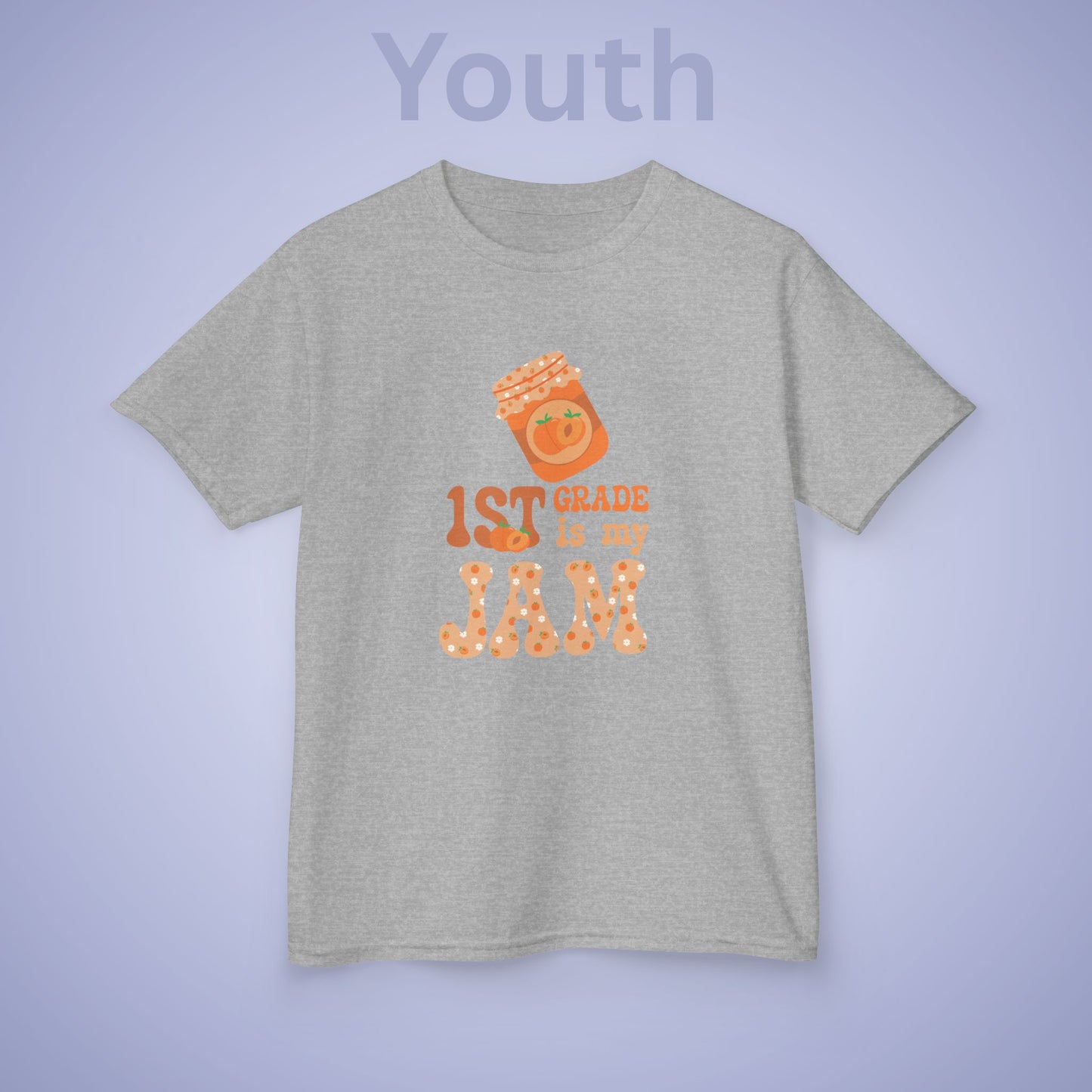 First Grade is my Jam Apricot Kids Cotton T Shirt Back To School Youth
