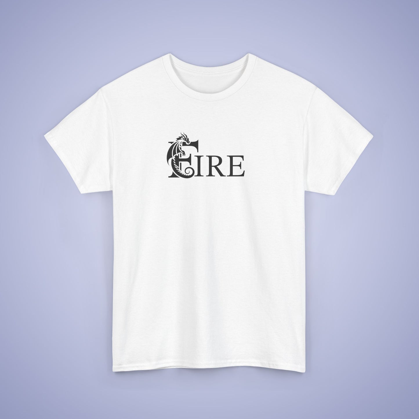 Fire Word Art Text Dragon Lover Unisex T Shirt