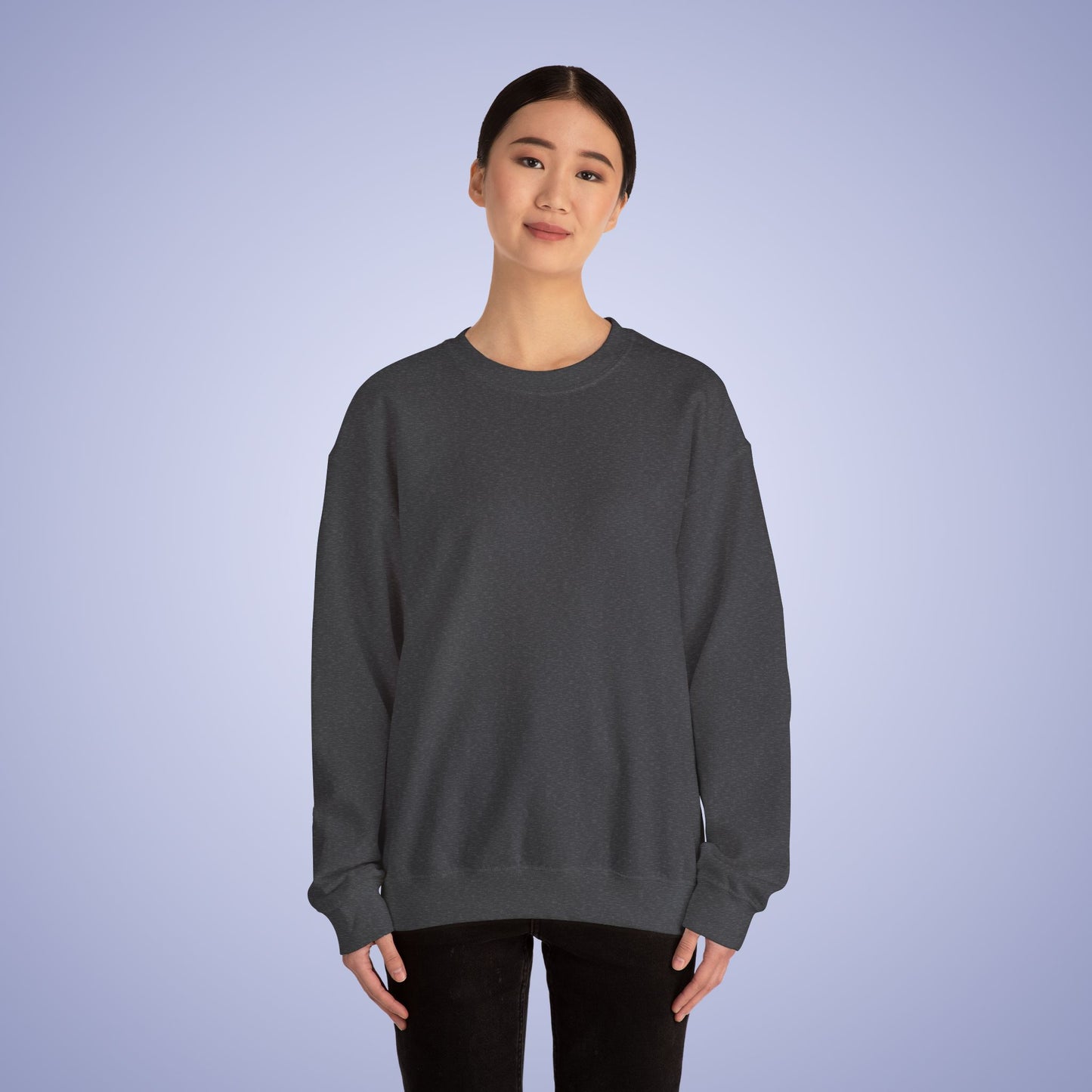 Blank Heather Grey Blue Unisex Crewneck Sweatshirt