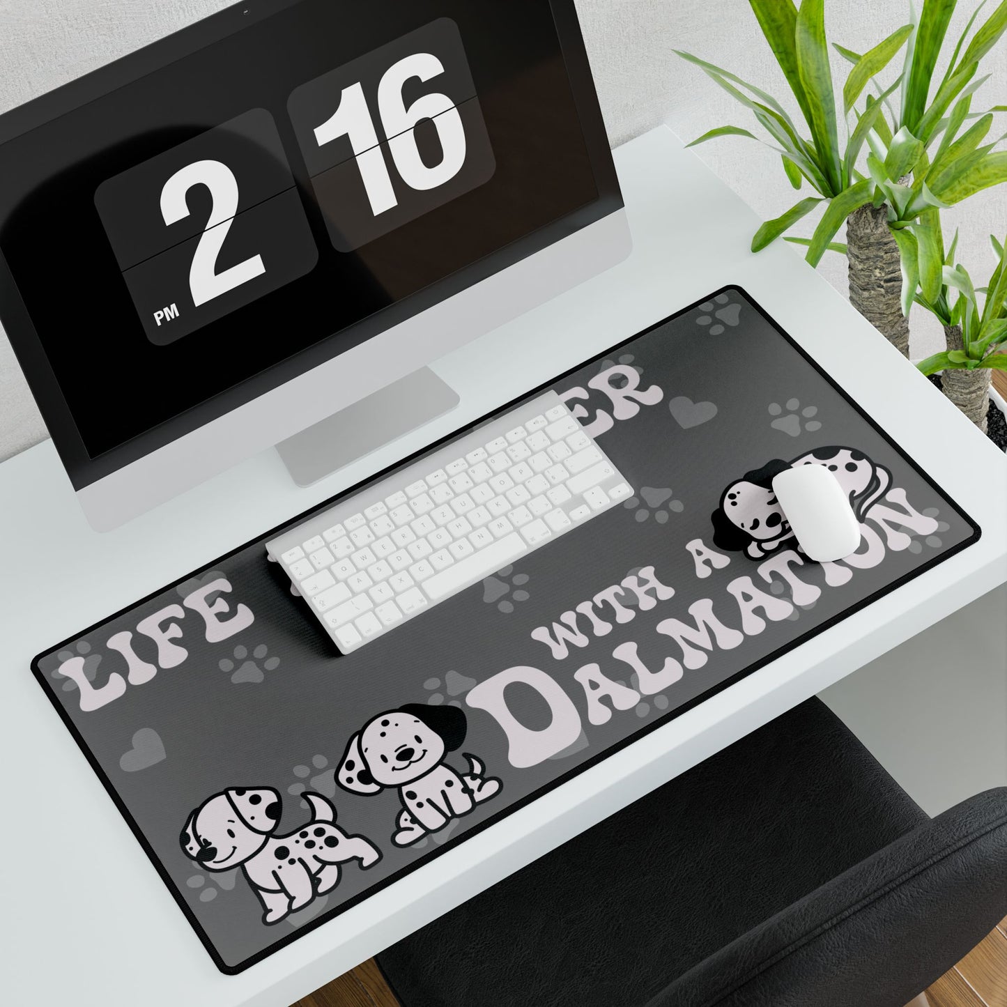 Life is Better with a Dalmation Lover Gift Computer Desk Mat