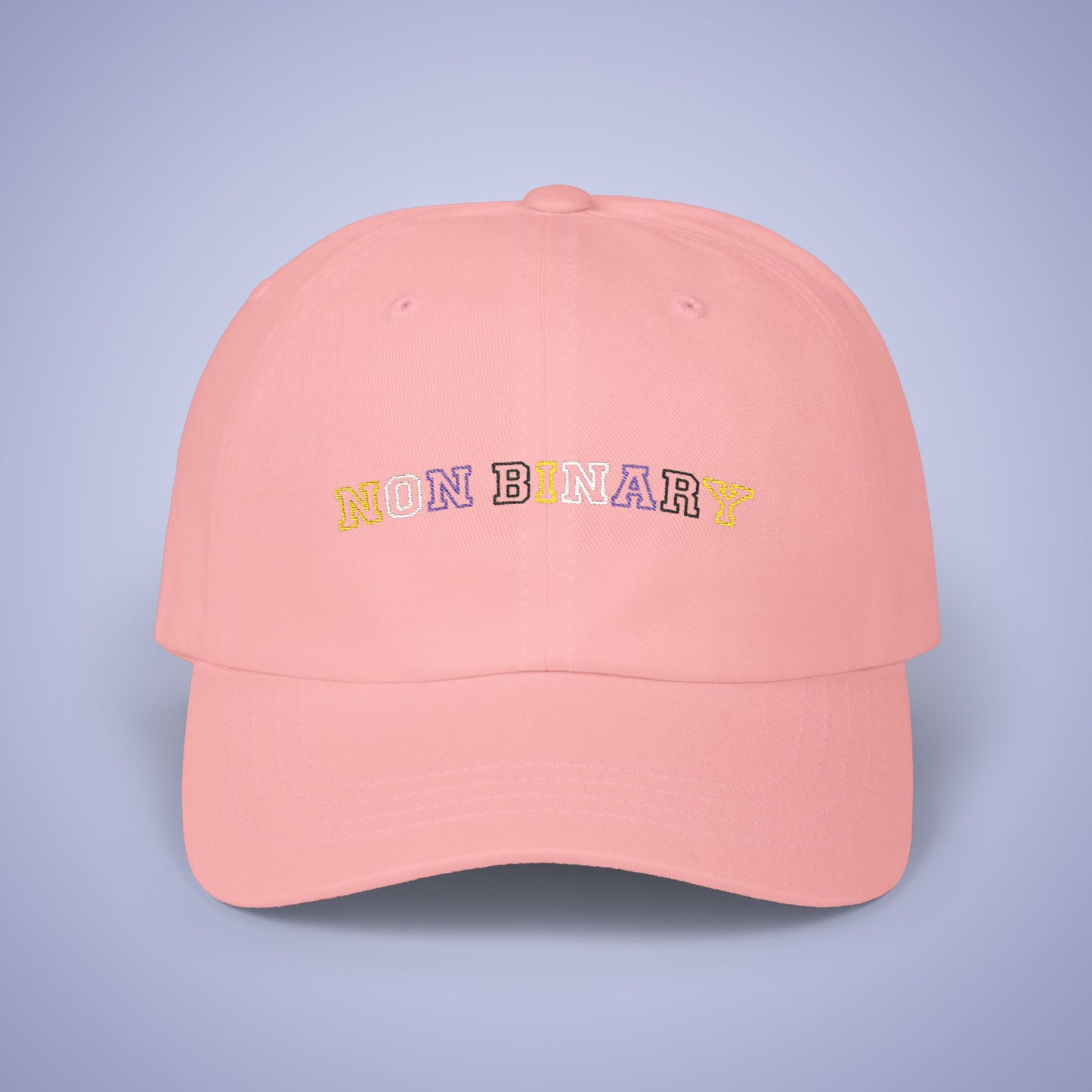 Non Binary Pride Month Embroidered Classic Dad Cap Unisex Coloured Embroidery