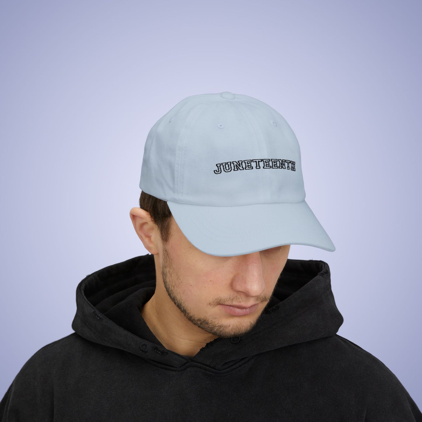 Juneteenth Embroidered Classic Dad Cap Unisex Black Embroidery