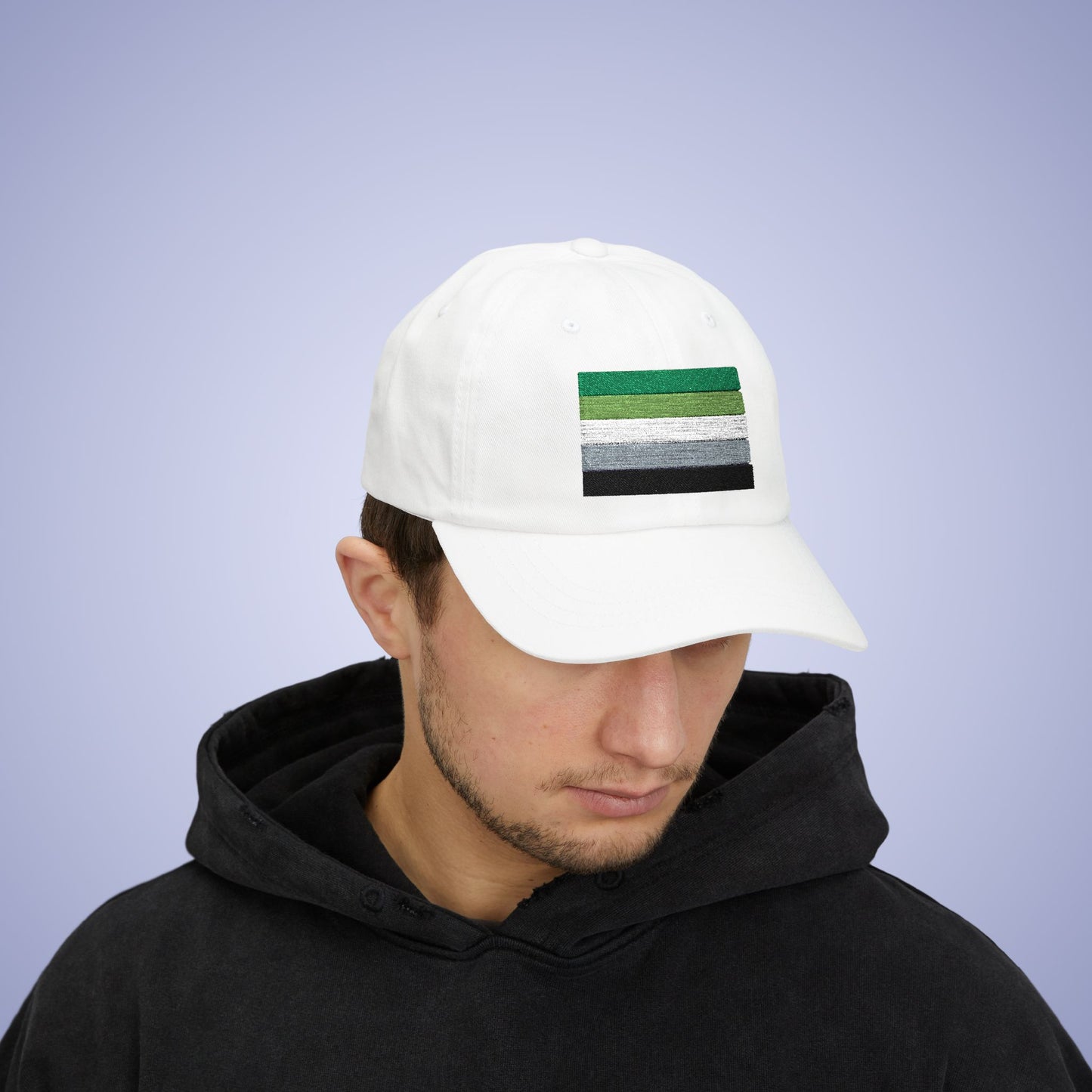 Aromantic Flag Pride Month Embroidered Classic Dad Cap Unisex Coloured Embroidery