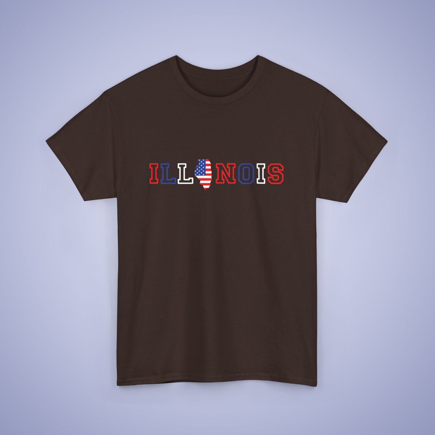 Illonois Map Text Art Proud American Unisex T Shirt