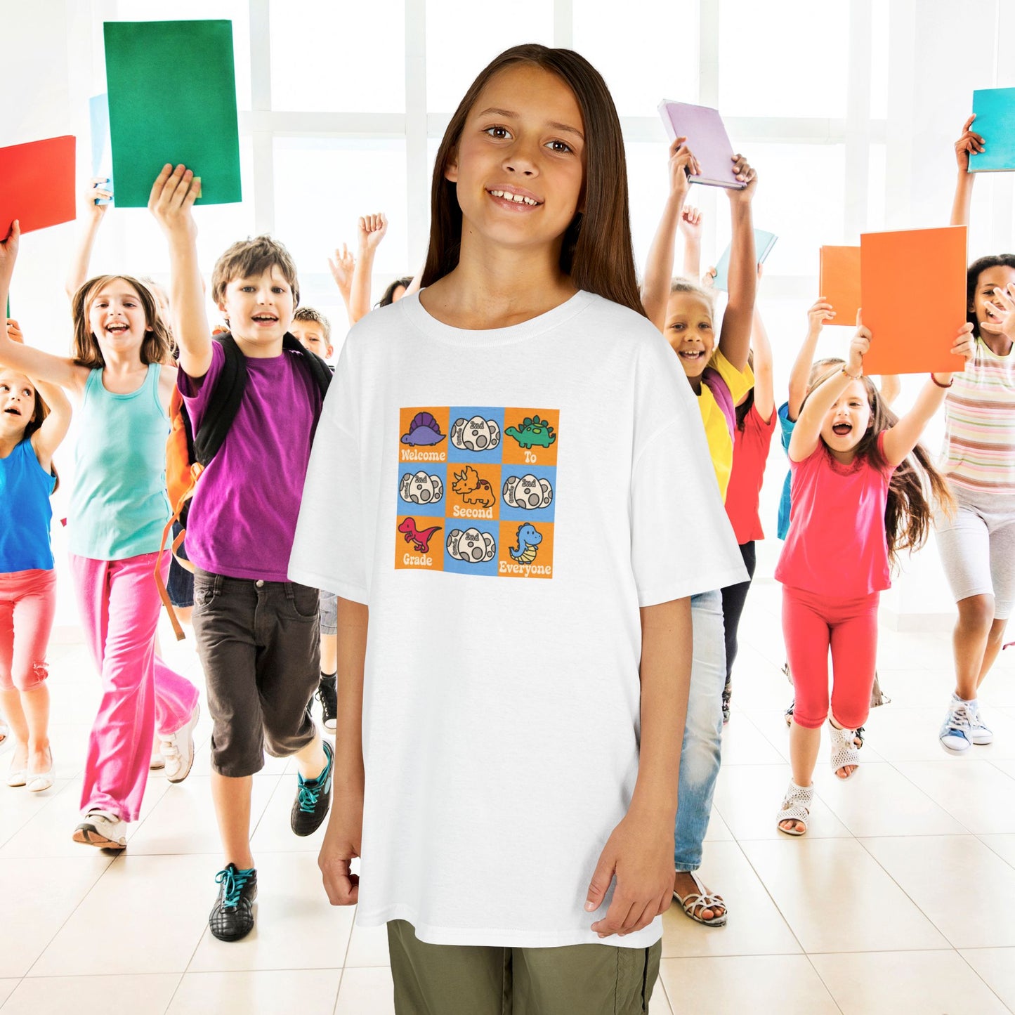 Second Grade Fun Dinosaurs Kids Cotton T Shirt Back To School Youth