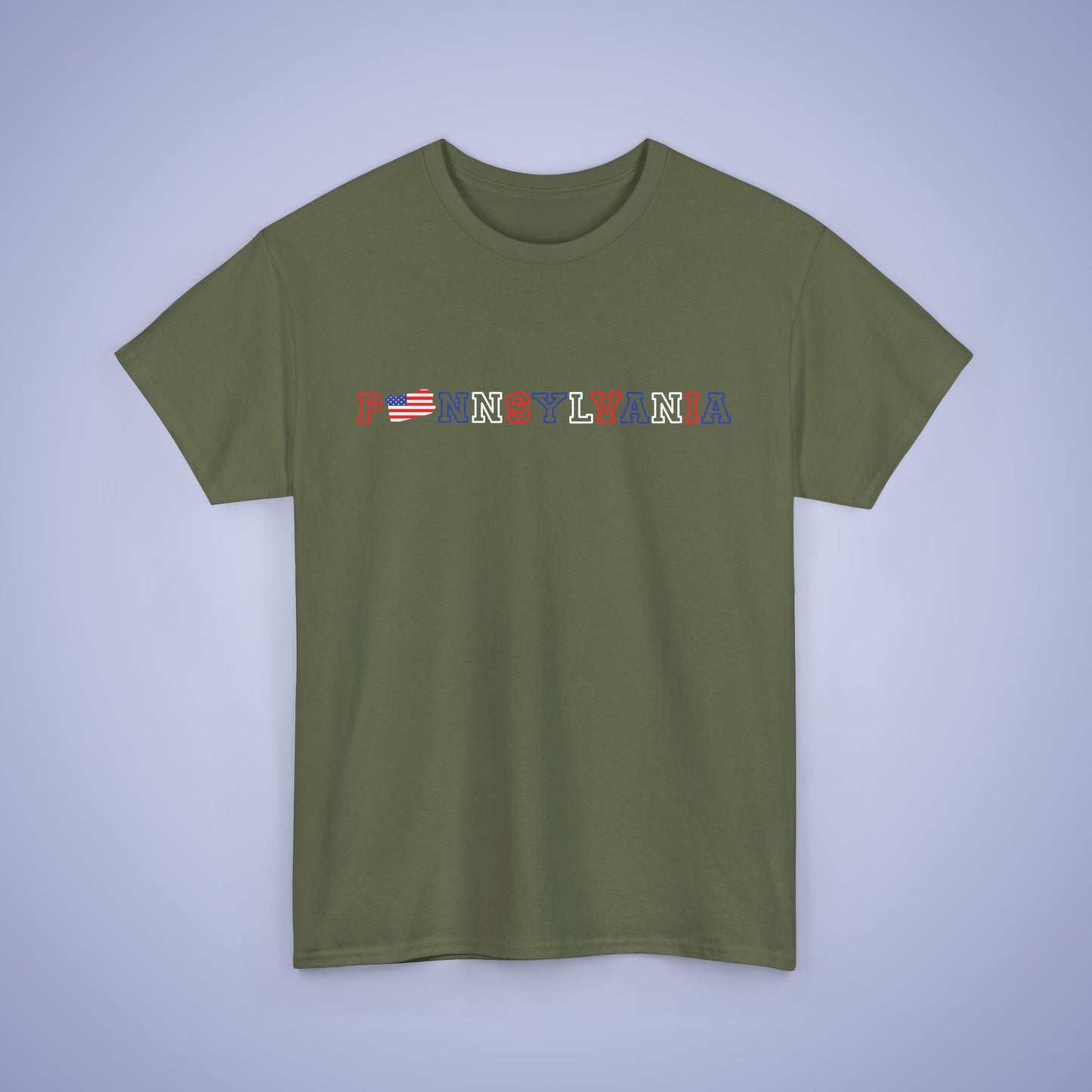 Pennsylvania Map Text Art Proud American Unisex T Shirt