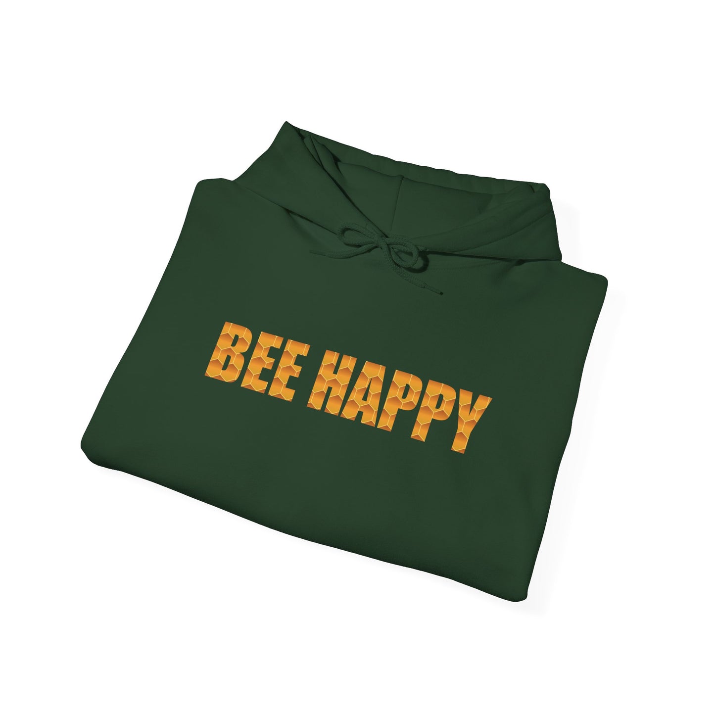 Bee Happy Sweet As Honey Honeycomb Word Art Design Hoodie Sweatshirt