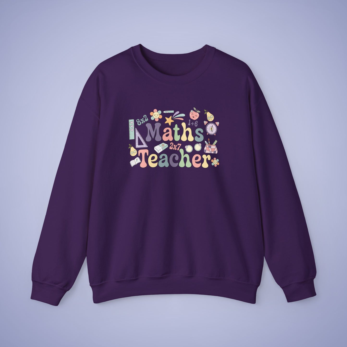 Maths Teacher Crewneck Sweatshirt Retro Unisex Back to School
