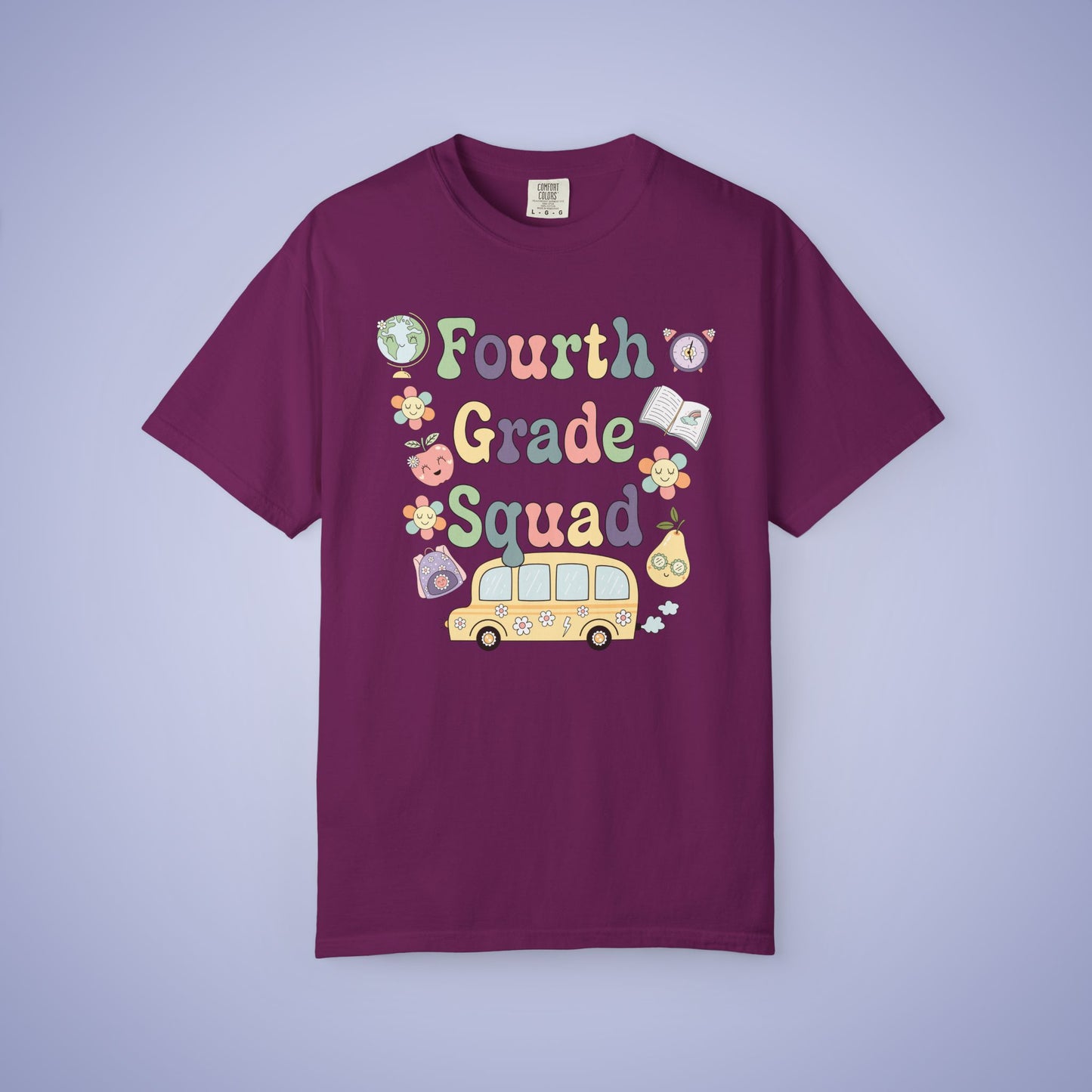 Fourth Grade Squad Retro Fun Teacher T Shirt Comfort Colors Unisex Back to School