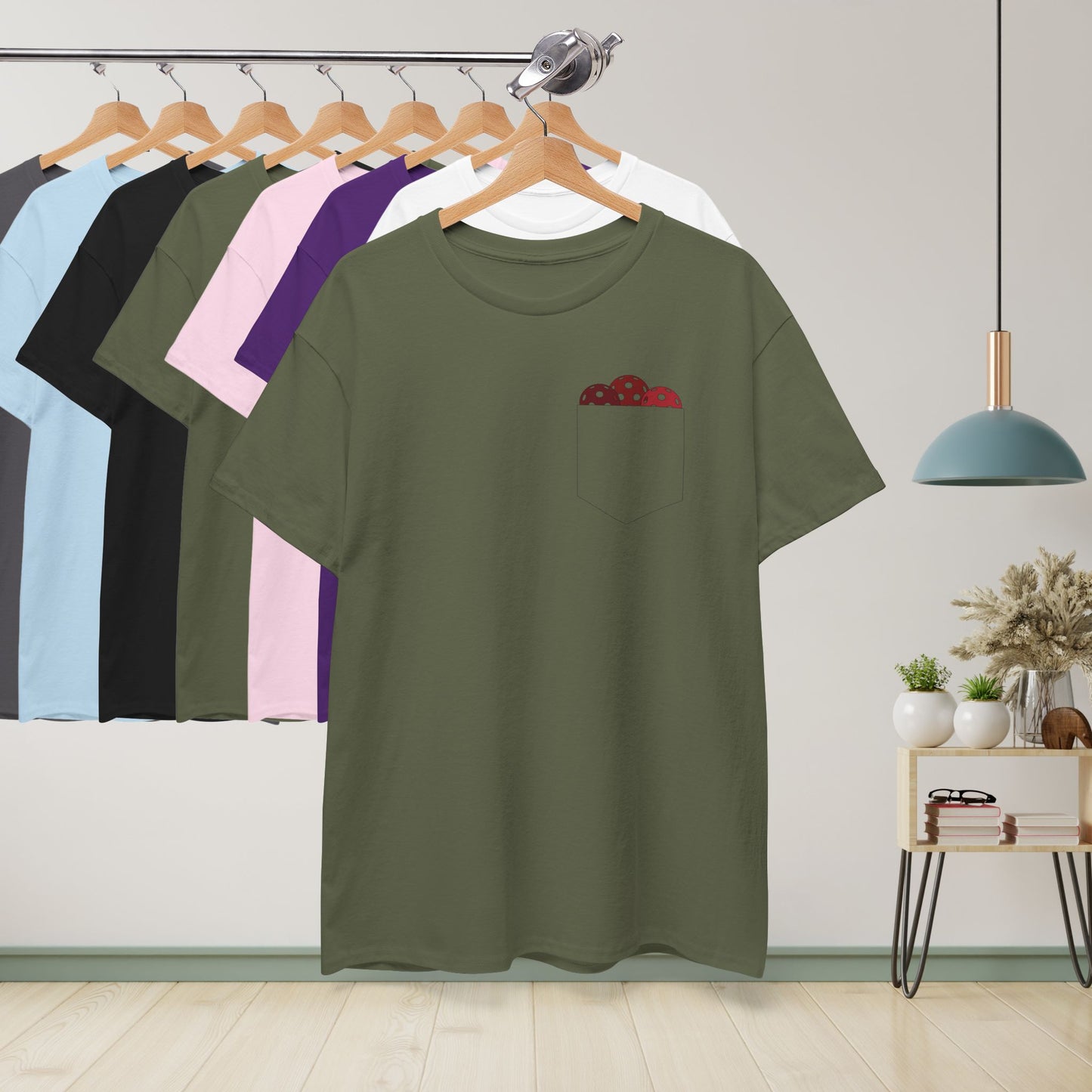 Pickleball Pocket Design T-Shirt | Red Version