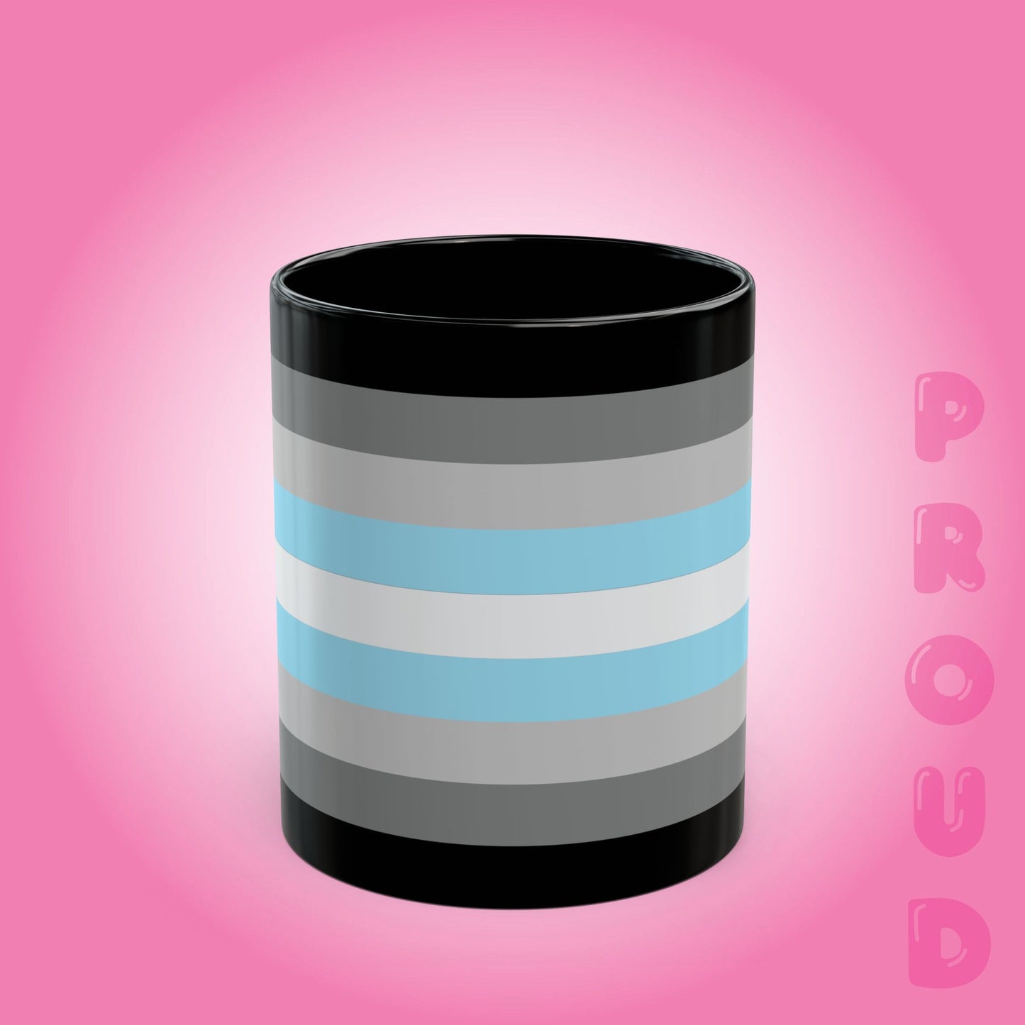 Demi Boy Pride Month LGBTQ Black 11oz or 15oz Coffee Mug