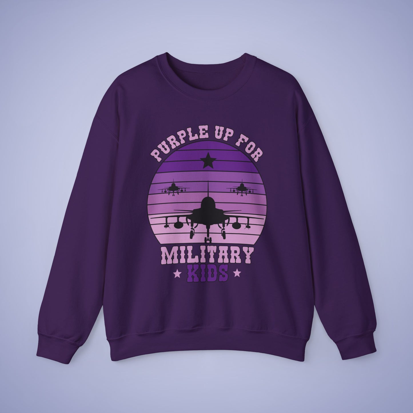 Military Brat Purple Up Unisex Crewneck Sweatshirt Military Child Month