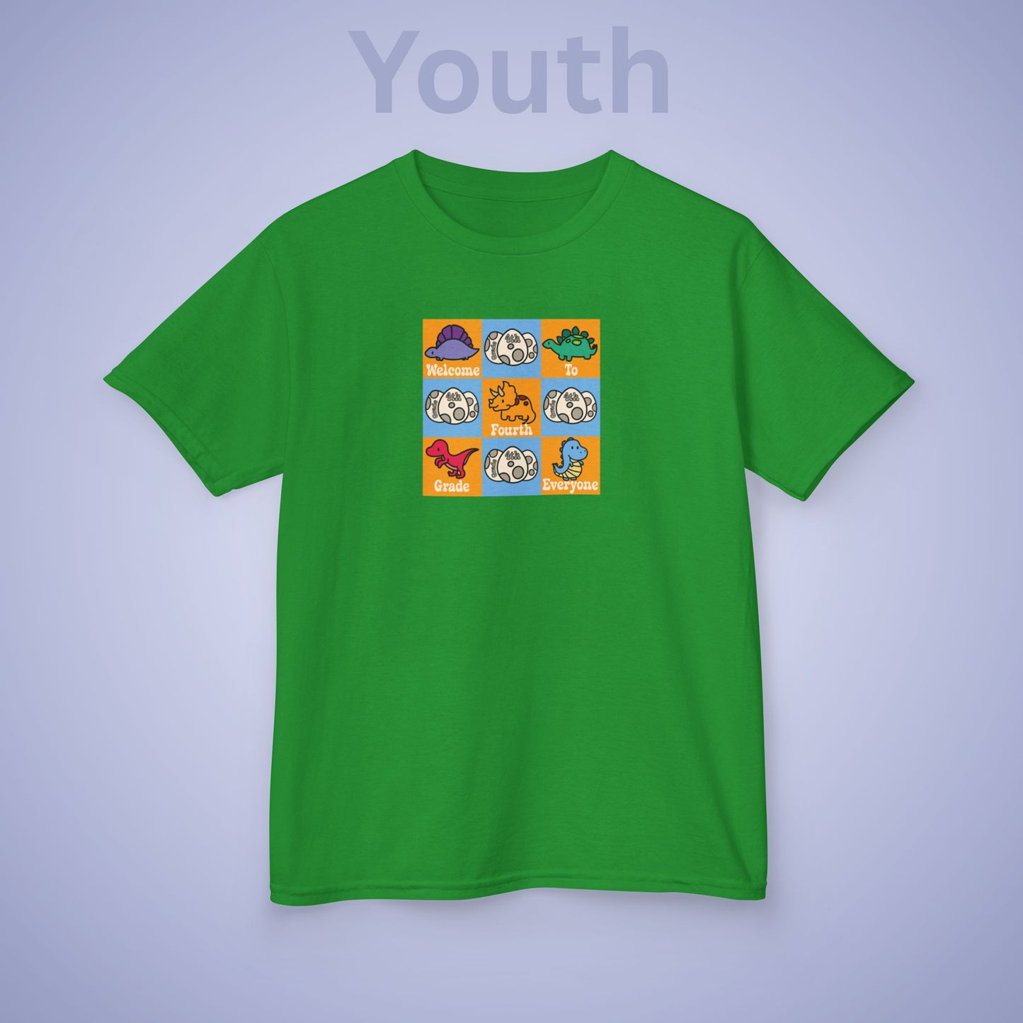 Fourth Grade Fun Dinosaurs Kids Cotton T Shirt Back To School Youth