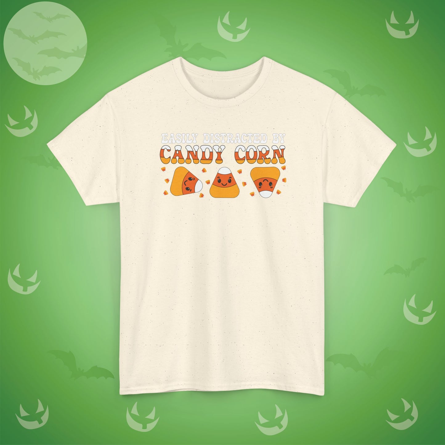 Easily Distracted By Candy Corn White Halloween Candy Unisex T Shirt