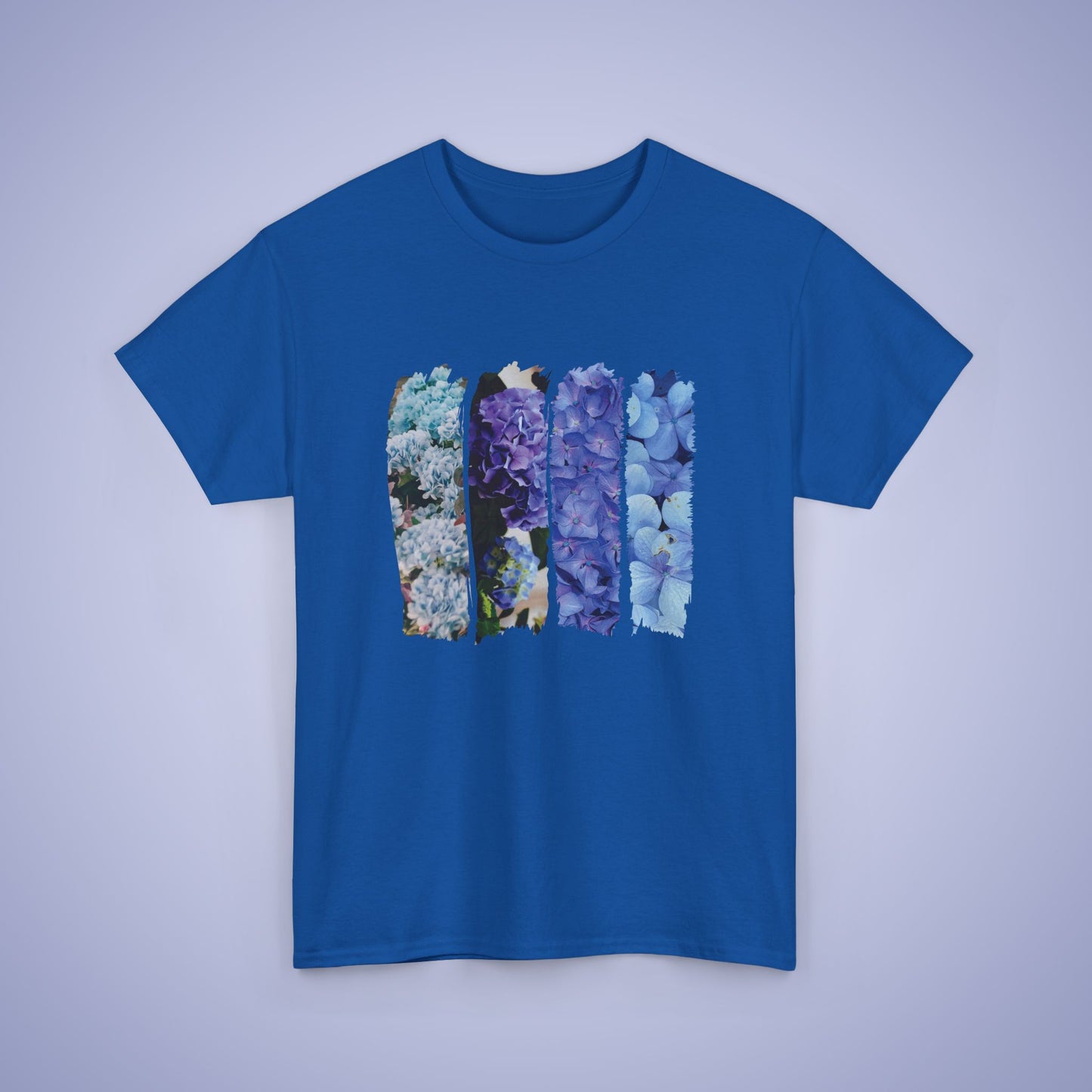 Blue Hydrangea Lover Spring Brush Stroke Photographic Unisex Oversized T Shirt