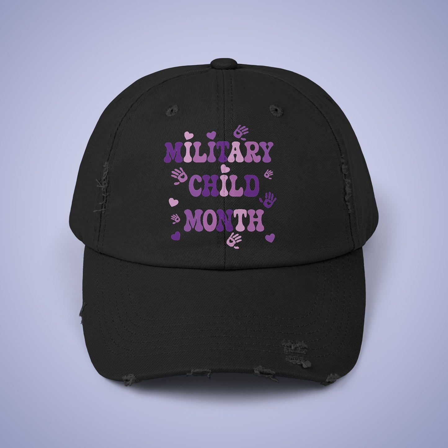Military Brat Distressed Cap Military Child Month