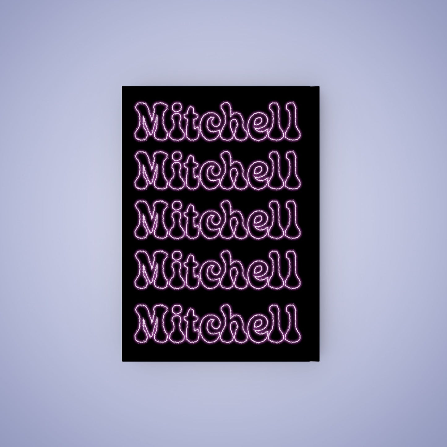 Pink Lightening Personalized Name Hard Backed Notebook