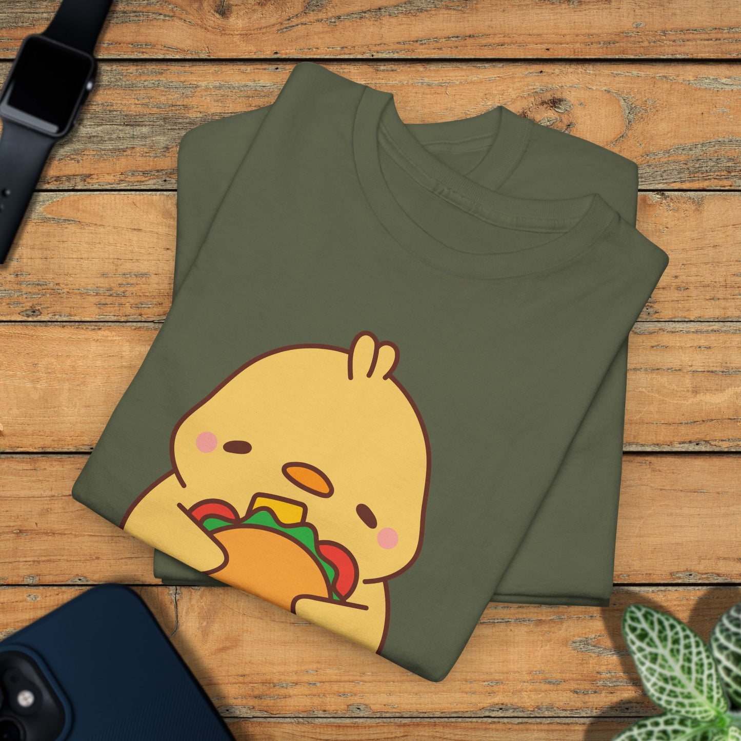 Taco Lover F CAW F White Cute Funny Chick Unisex Chicken T Shirt