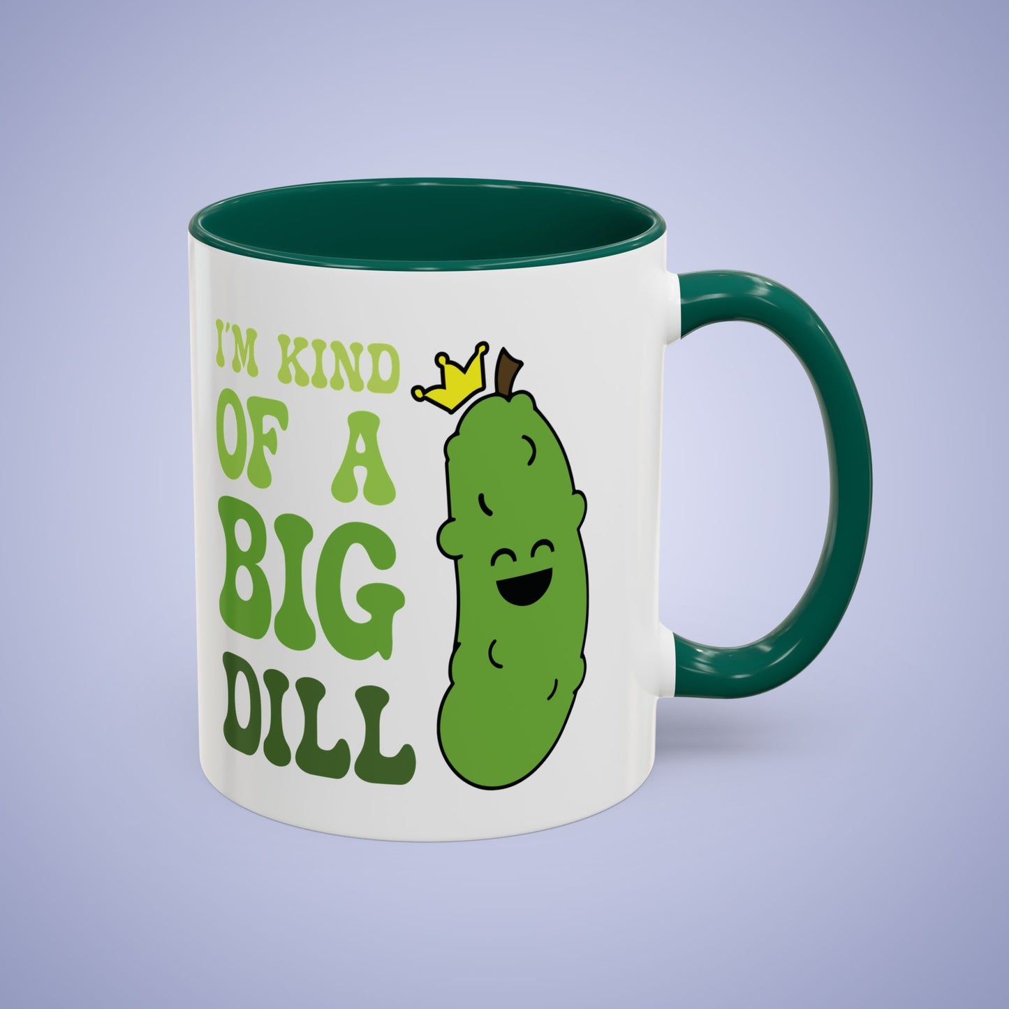Im Kind of a Big Dill Pickleball Fun Colorful Pickle Lover Gift Coffee Mug