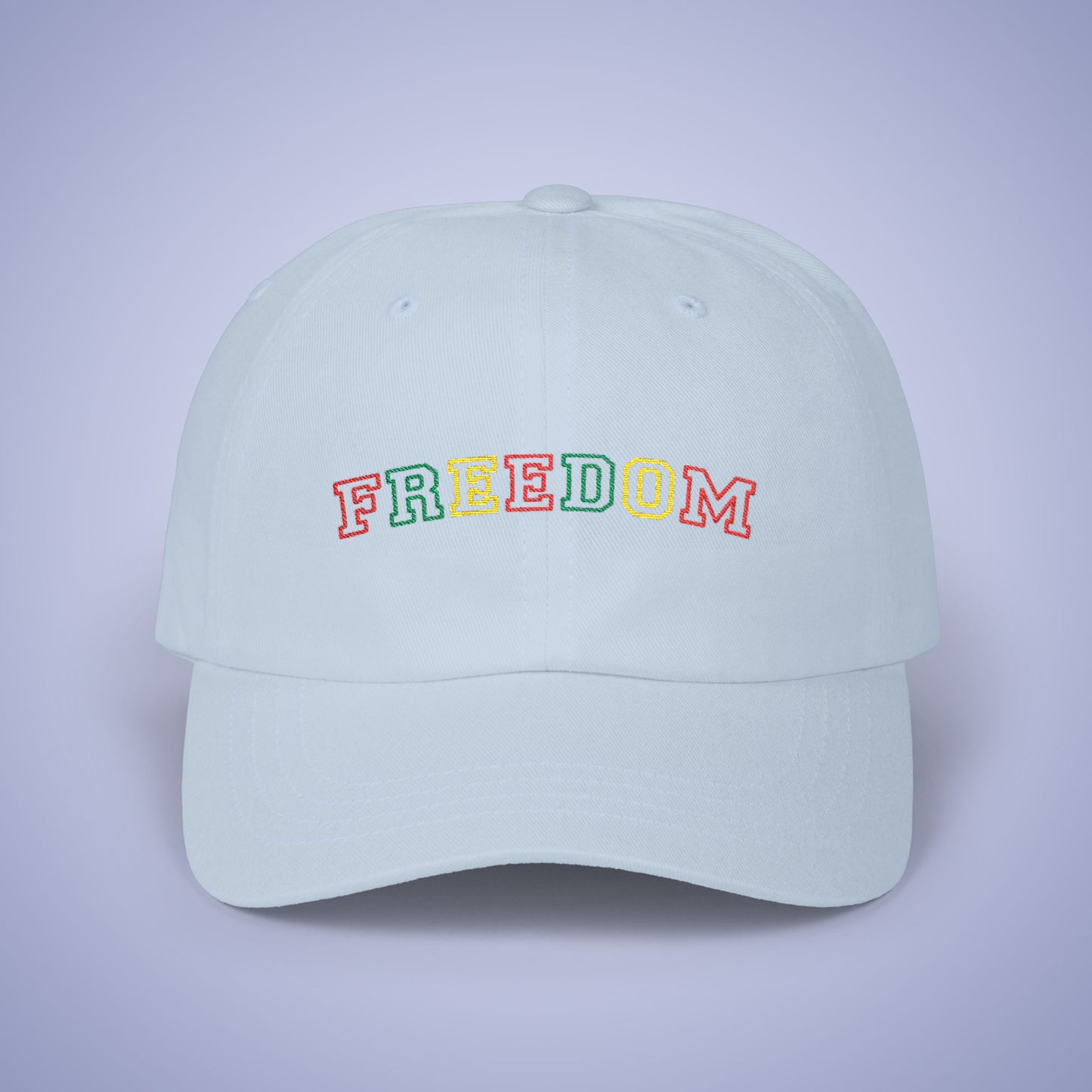 Freedom Juneteenth Embroidered Classic Dad Cap Unisex Coloured Embroidery