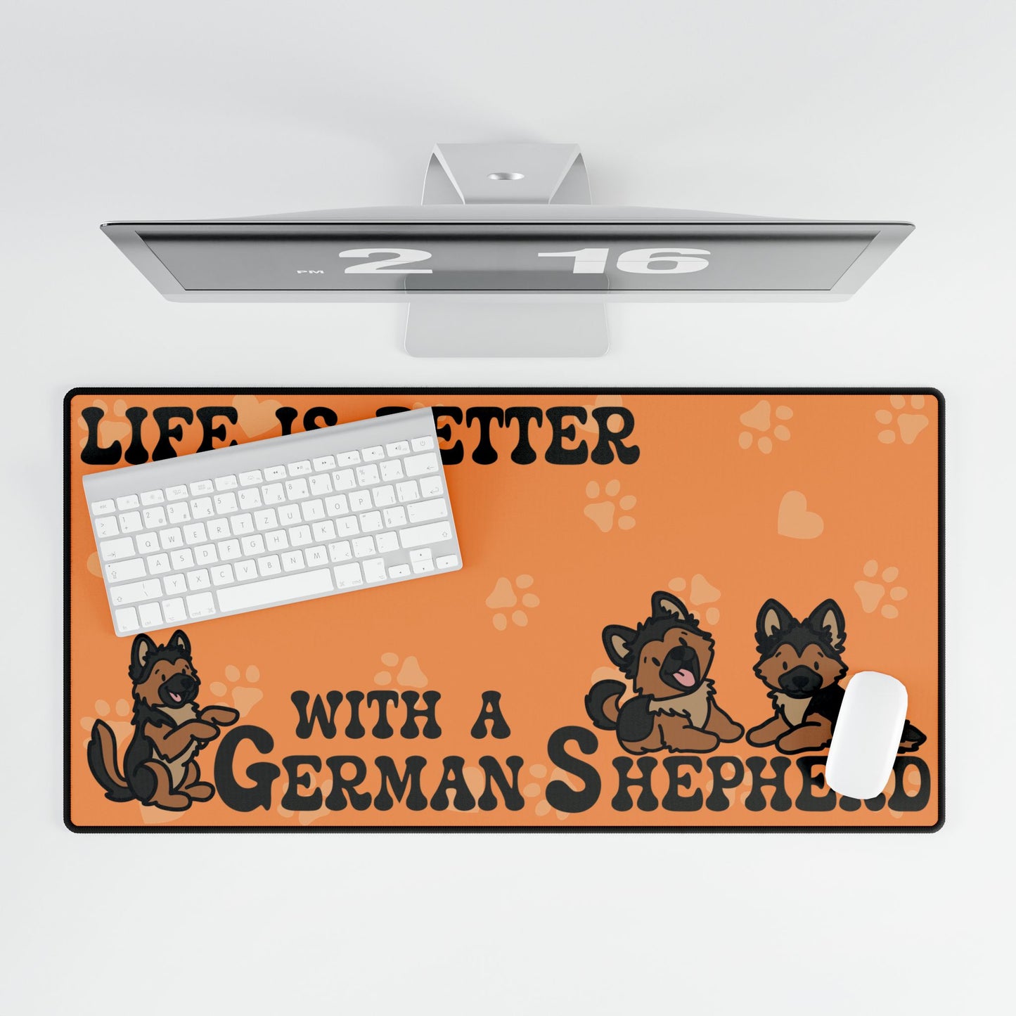 Life is Better with a German Shepherd Lover Gift Computer Desk Mat