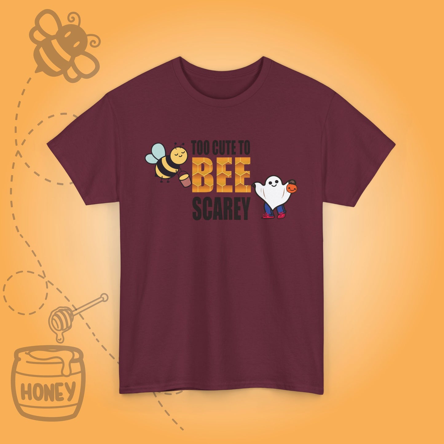 Too Cute to Bee Scarey Sweet As Honey Funny Halloween Bee Lover Design Unisex T Shirt