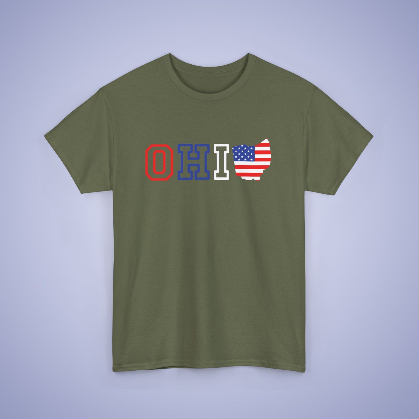 Ohio Map Text Art Proud American Unisex T Shirt