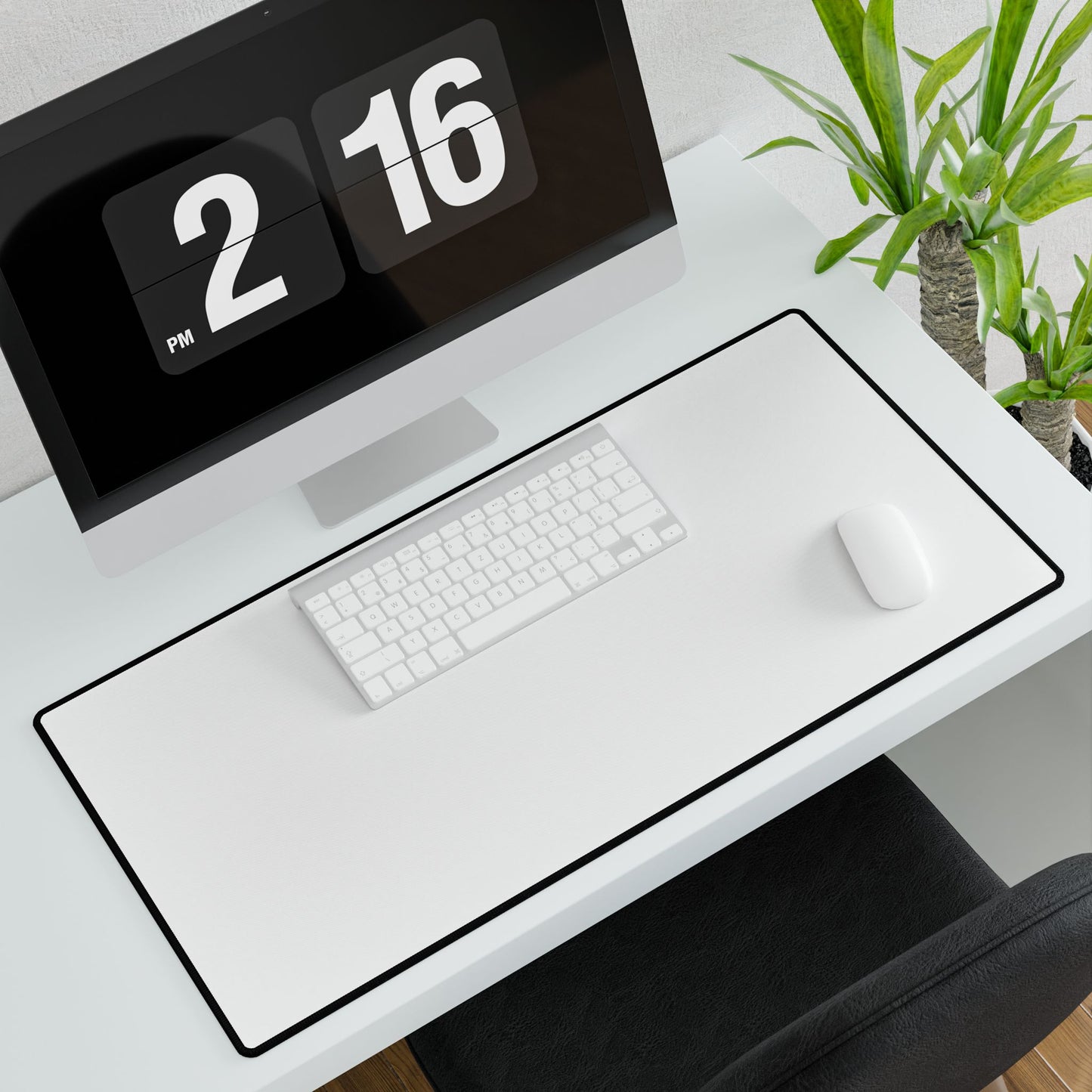 White Desk Mat Minimalist Office Teacher Decor Gift Medium & Large