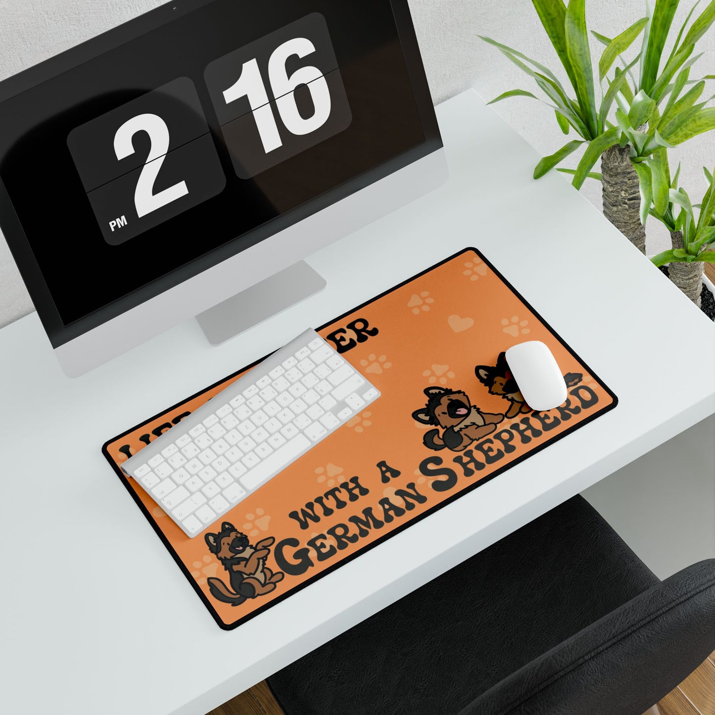 Life is Better with a German Shepherd Lover Gift Computer Desk Mat