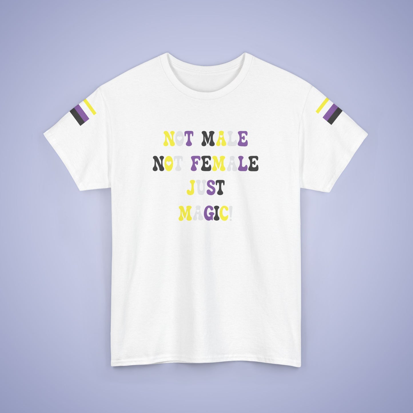 Not Male Not Female Just Magic Non Binary LGBT Pride Month Matching T Shirt Unisex