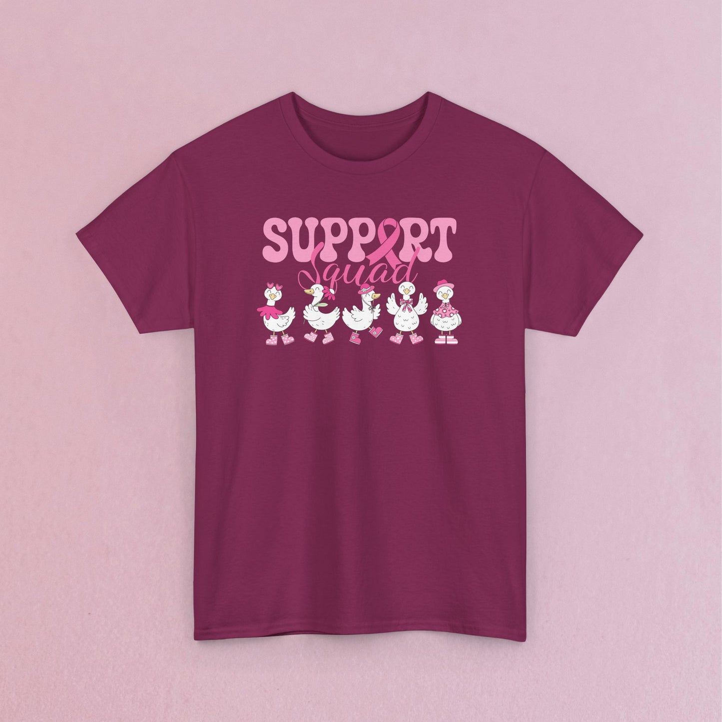 Support Squad Silly Little Goose Breast Cancer Awareness Unisex T Shirt