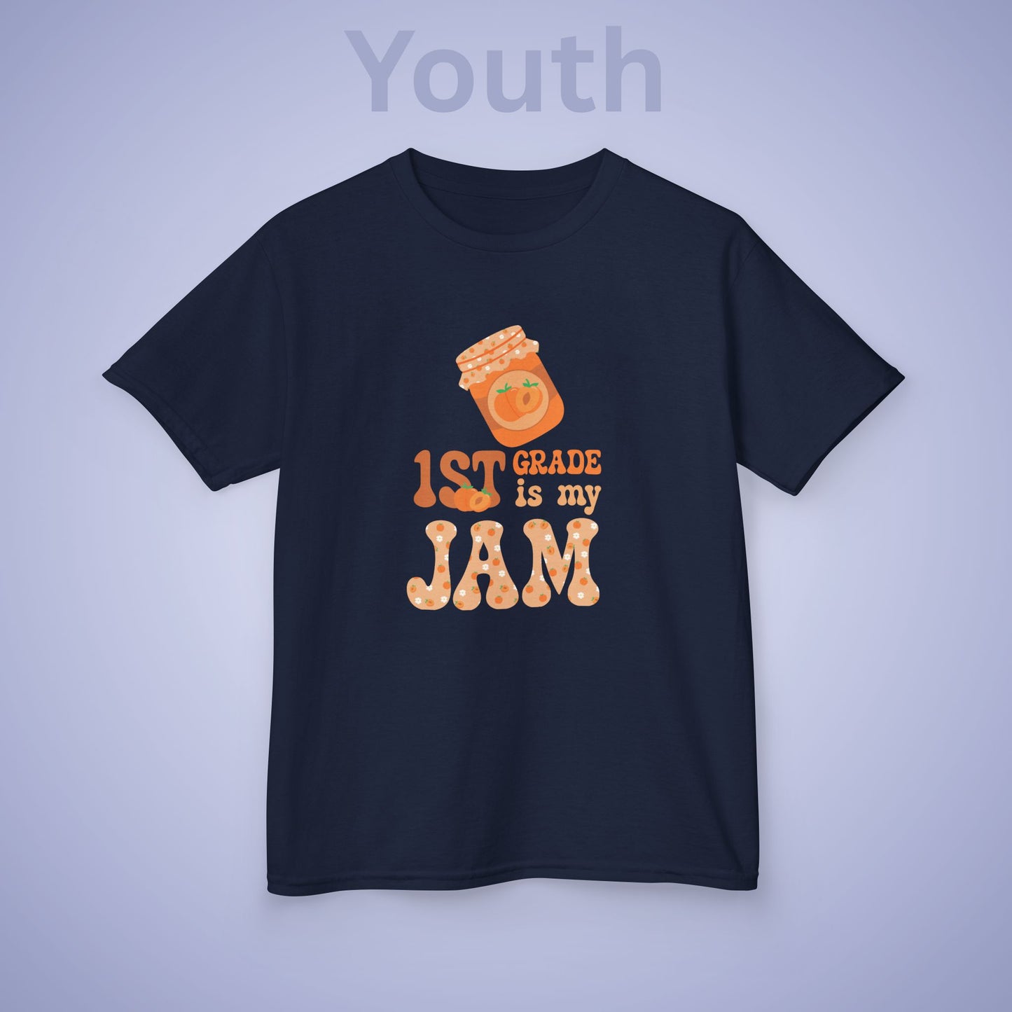 First Grade is my Jam Apricot Kids Cotton T Shirt Back To School Youth