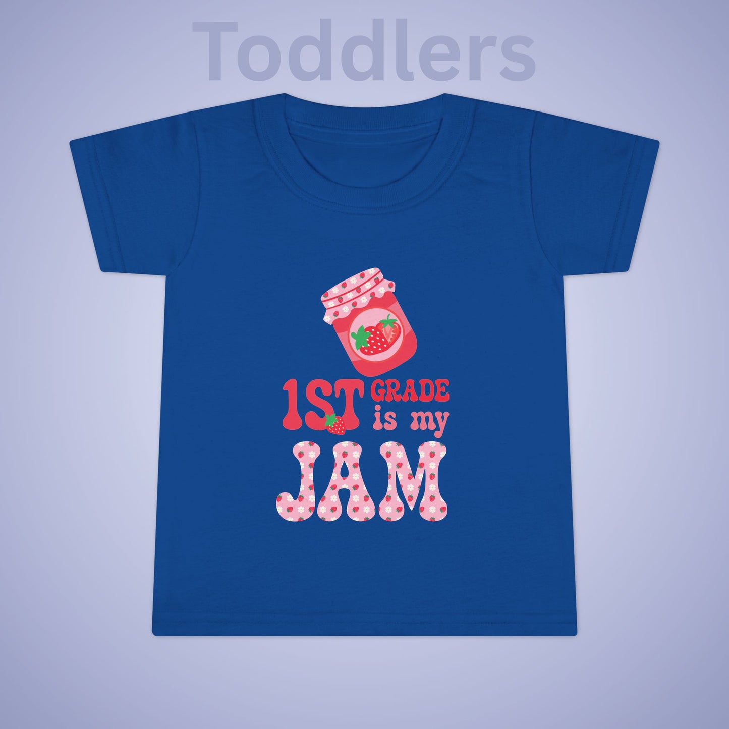 First Grade is my Jam Strawberry Kids Cotton T Shirt Back To School Toddler
