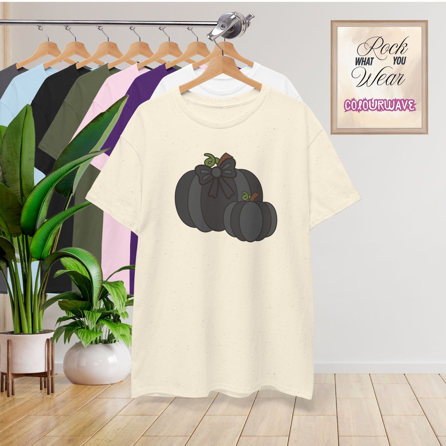 Thanksgiving Fall Inspired Halloween Black Pumpkin Unisex T Shirt