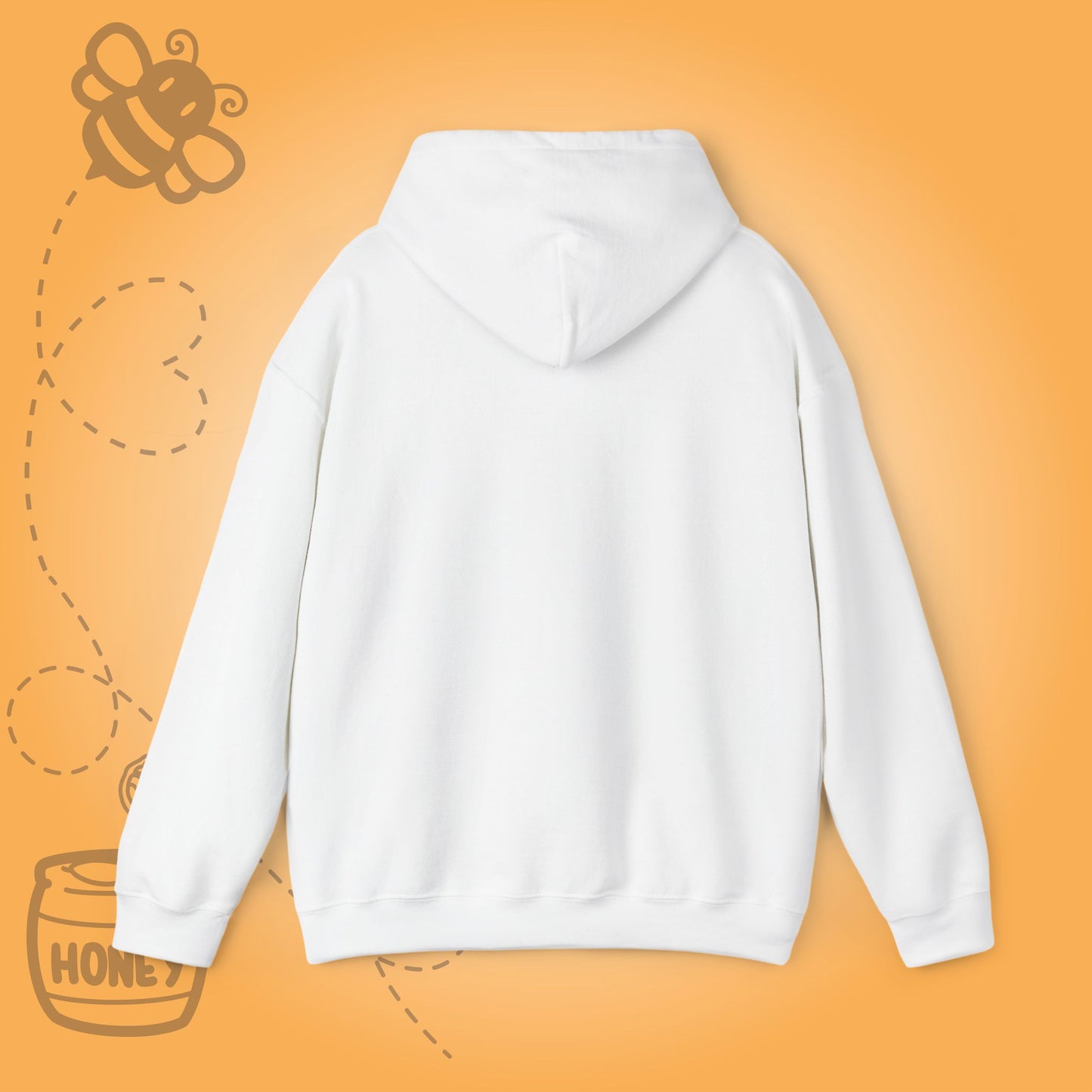 Bee Happy Sweet As Honey Honeycomb Word Art Design Hoodie Sweatshirt