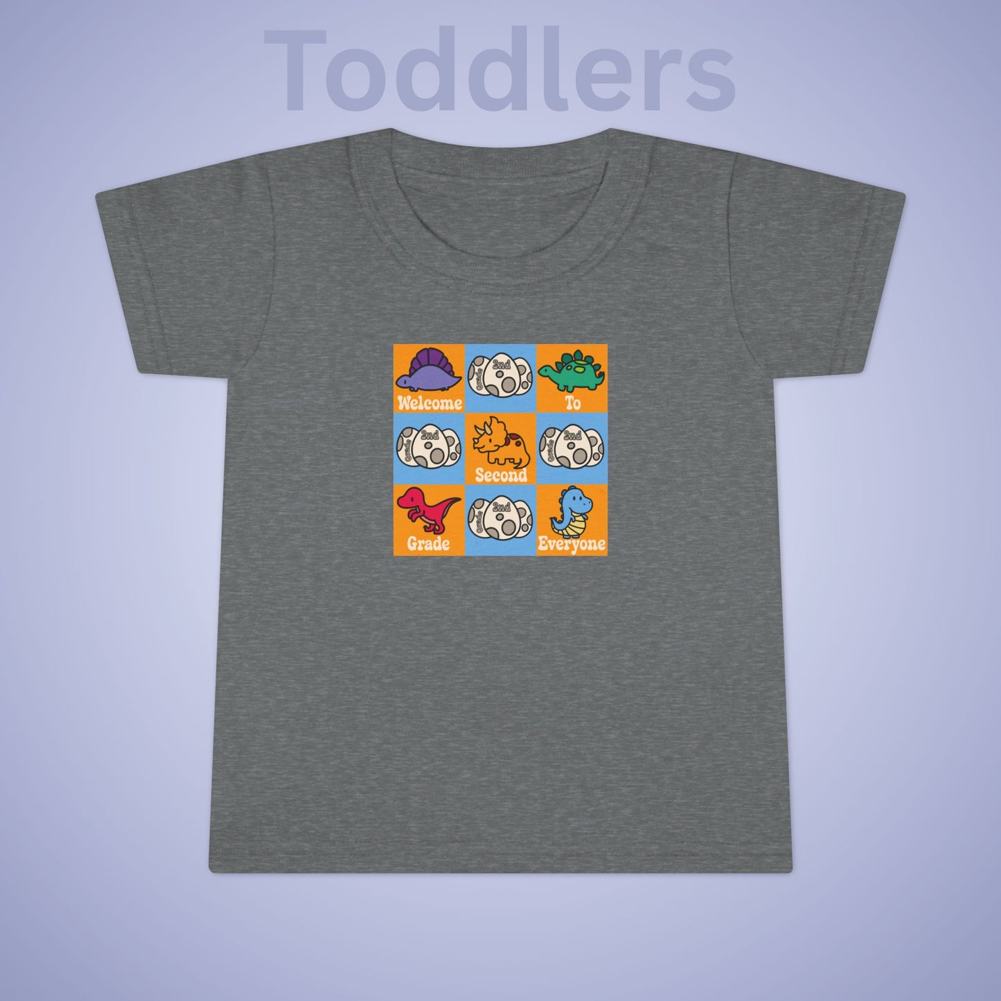 Second Grade Fun Dinosaurs Kids Cotton T Shirt Back To School Toddler