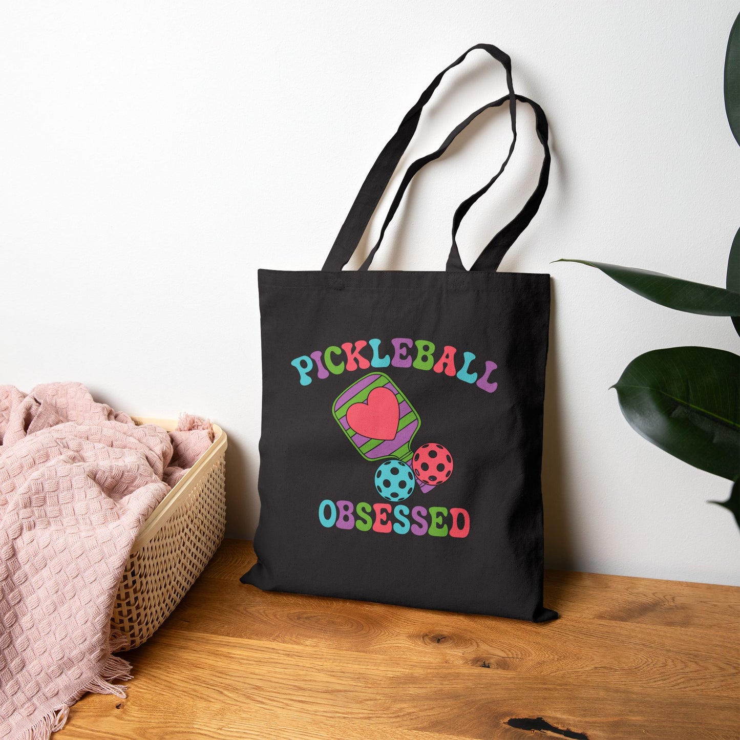 Pickleball Obsessed Cotton Canvas Gift Tote Bag