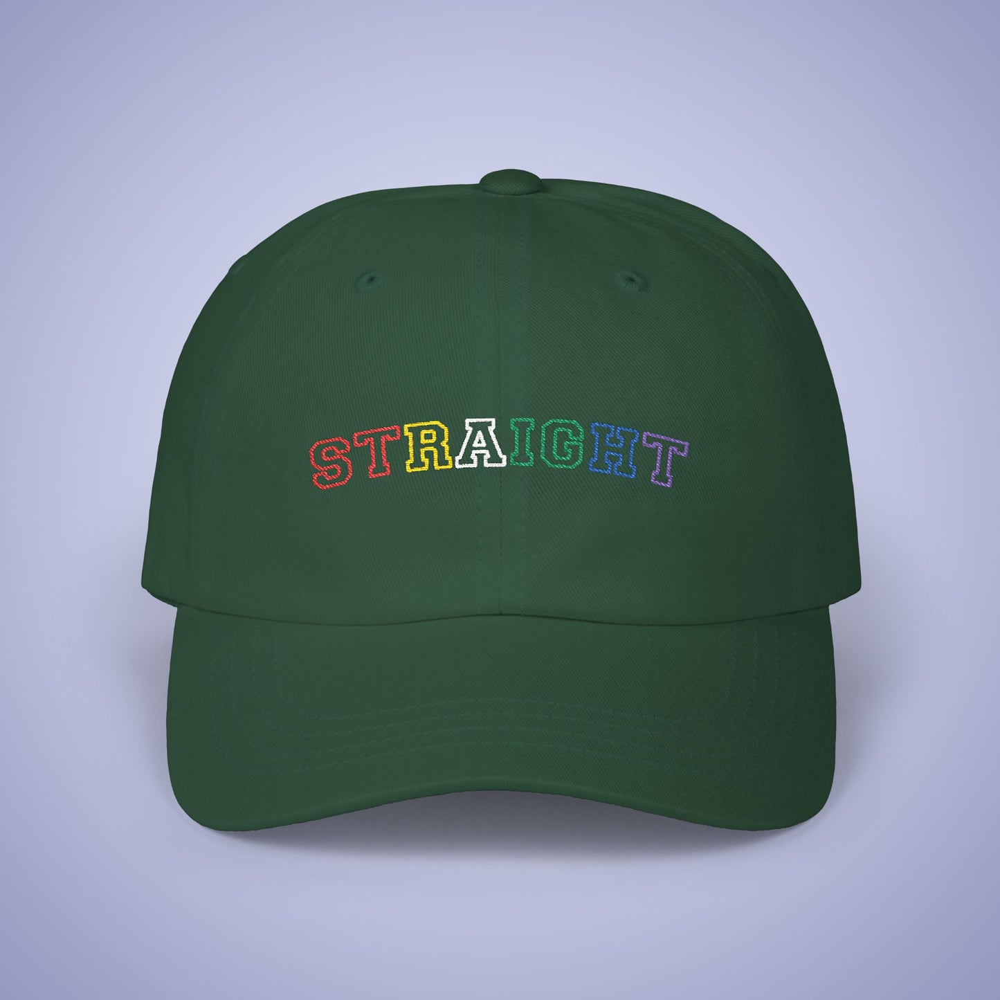Straight Ally Pride Month Embroidered Classic Dad Cap Unisex Coloured Embroidery