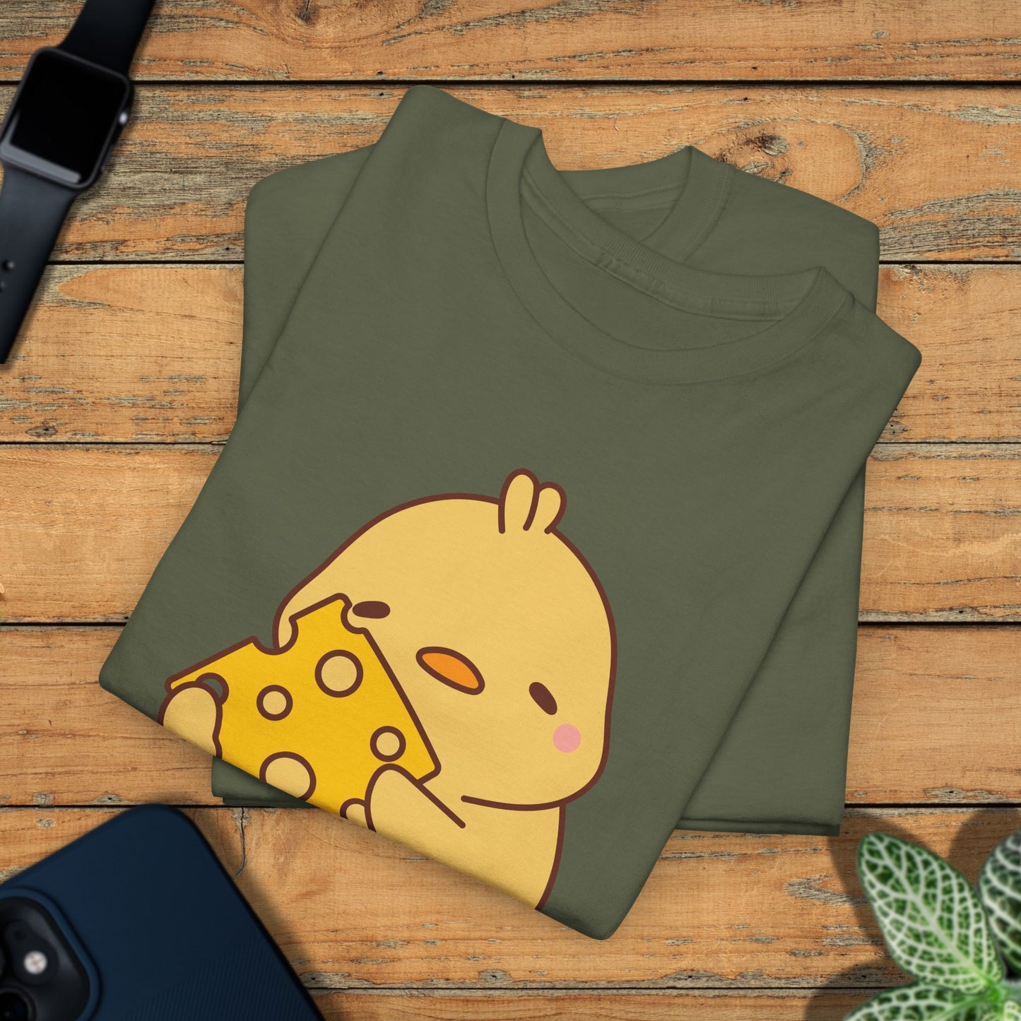 Cheese Lover F CAW F White Cute Funny Chick Unisex Chicken T Shirt