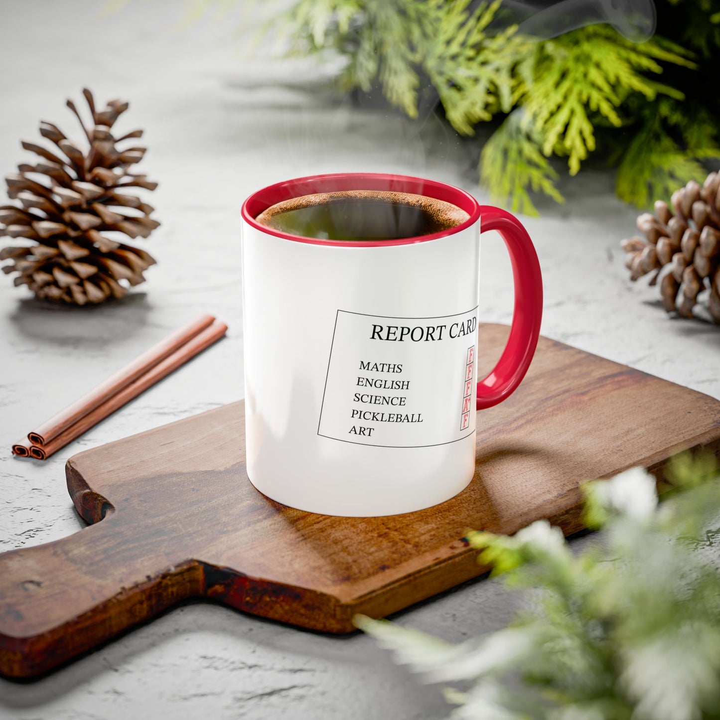 Student Report Card Pickleball Fun Colorful Teacher Student Gift Coffee Mug