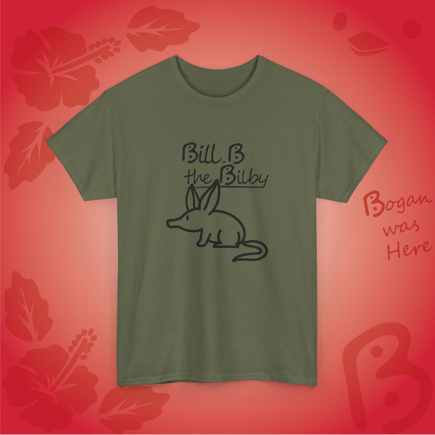 Bill B the Cute Bilby Bogan's Design T Shirt