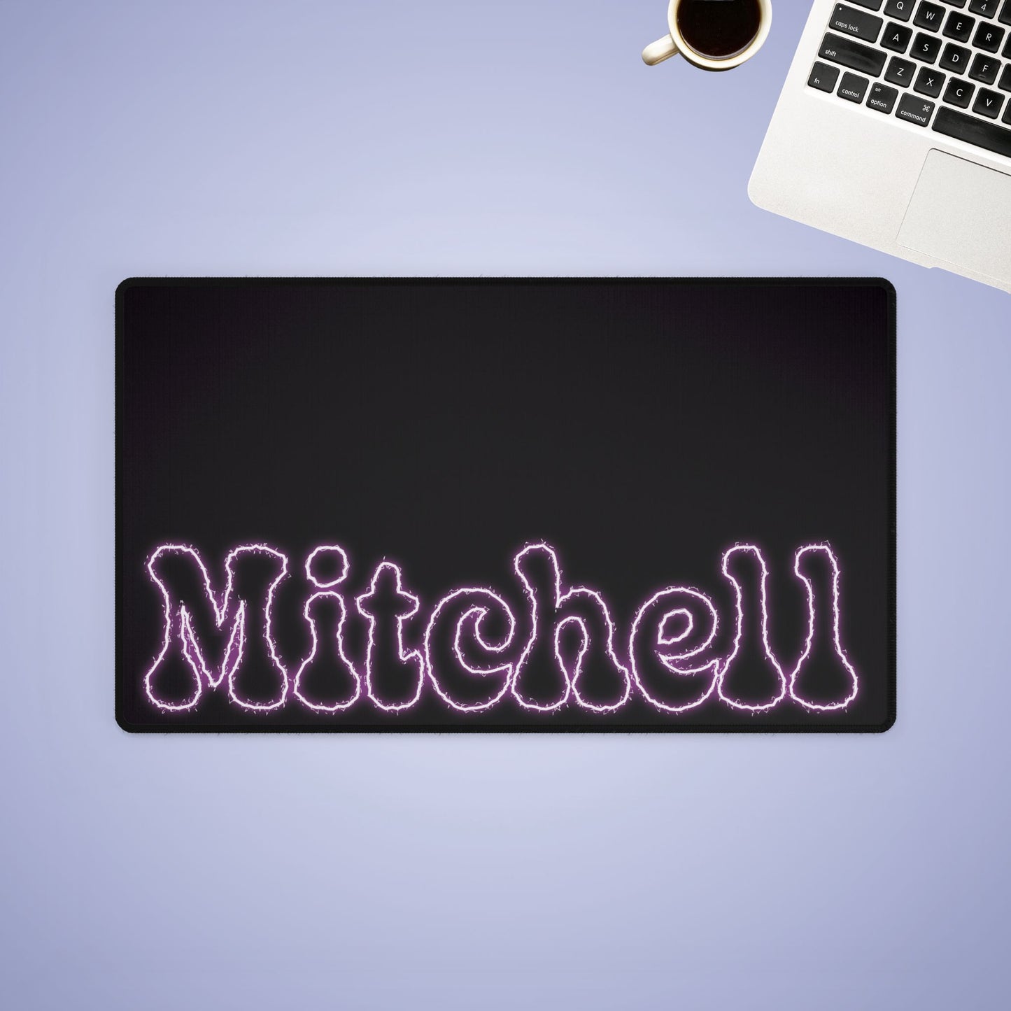 Electrocuted Pink Personalized with your Name Desk Mat