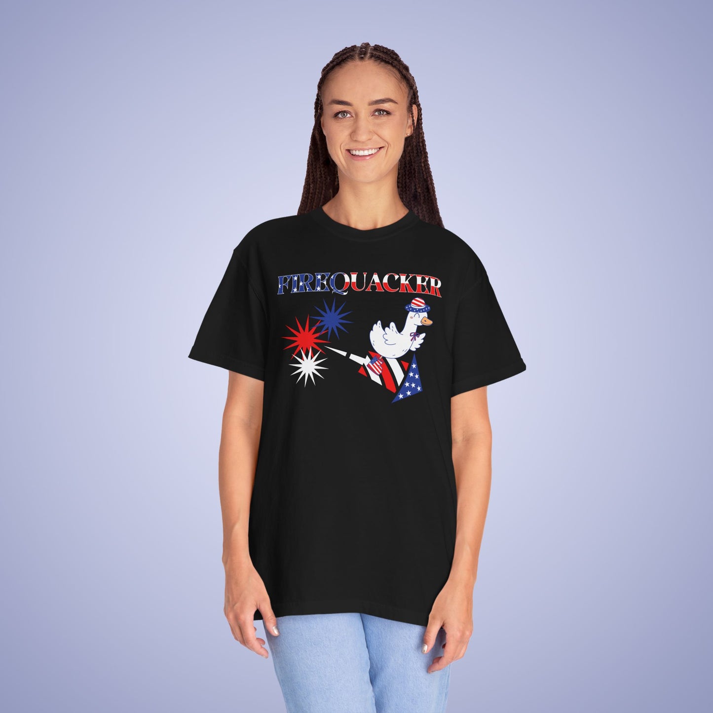 Fire Quacker Duck Lover July 4th Comfort Colors Funny T Shirt Unisex